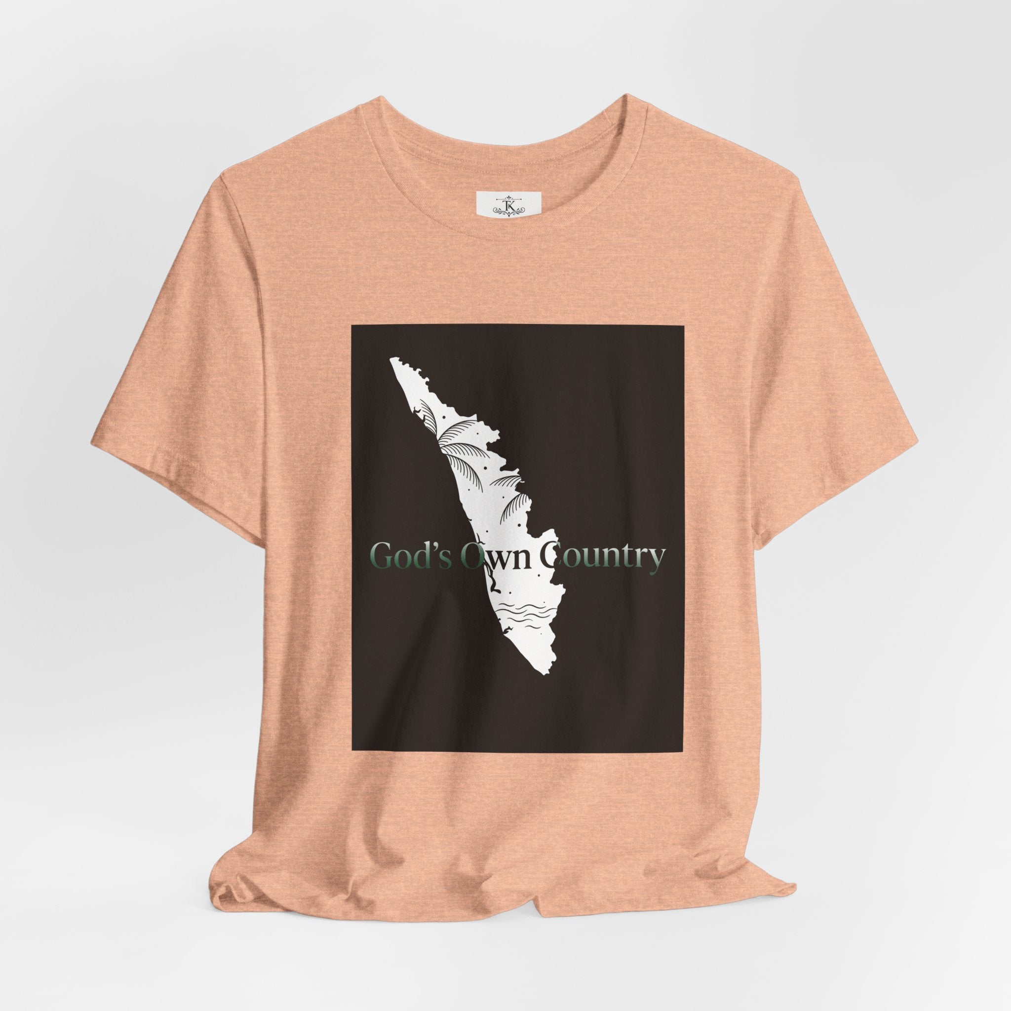 Gods Own Country T-Shirt Kerala Map Graphic Tee Kerala Outline Shirt India Travel Souvenir Unisex Gift