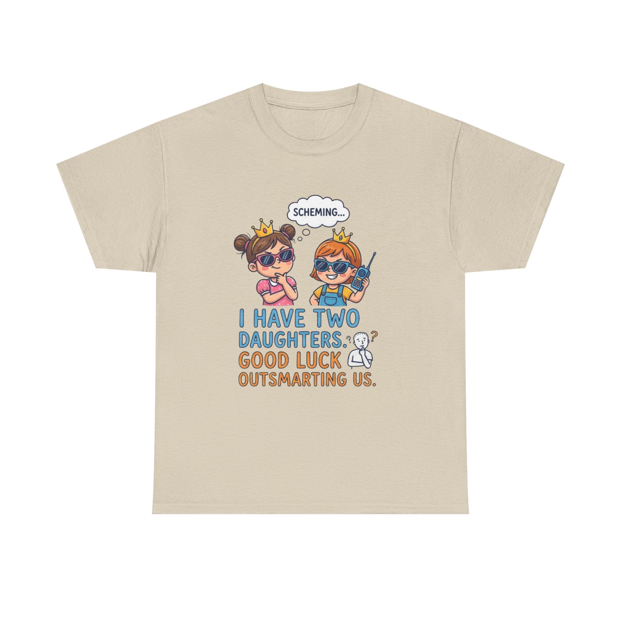 I Have Two Daughters Shirt Funny Dad T Shirt Cartoon Tee Parenting Humor Shirt Girl Dad Shirt Fathers Day Gift