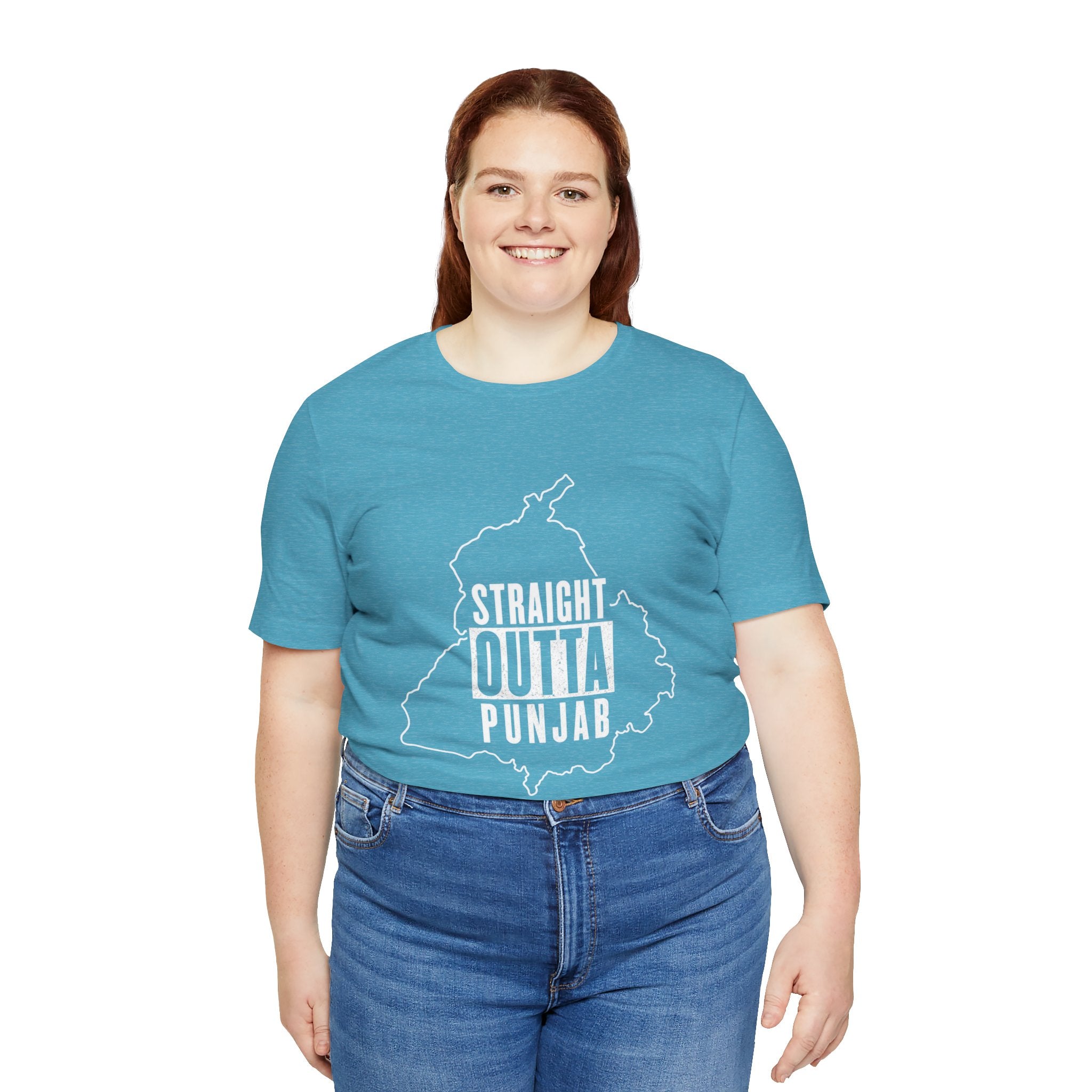 Straight Outta Punjab T-Shirt – Punjabi Pride Graphic Tee, Punjab Map Typography Shirt, Desi Streetwear Unisex Graphic Tee