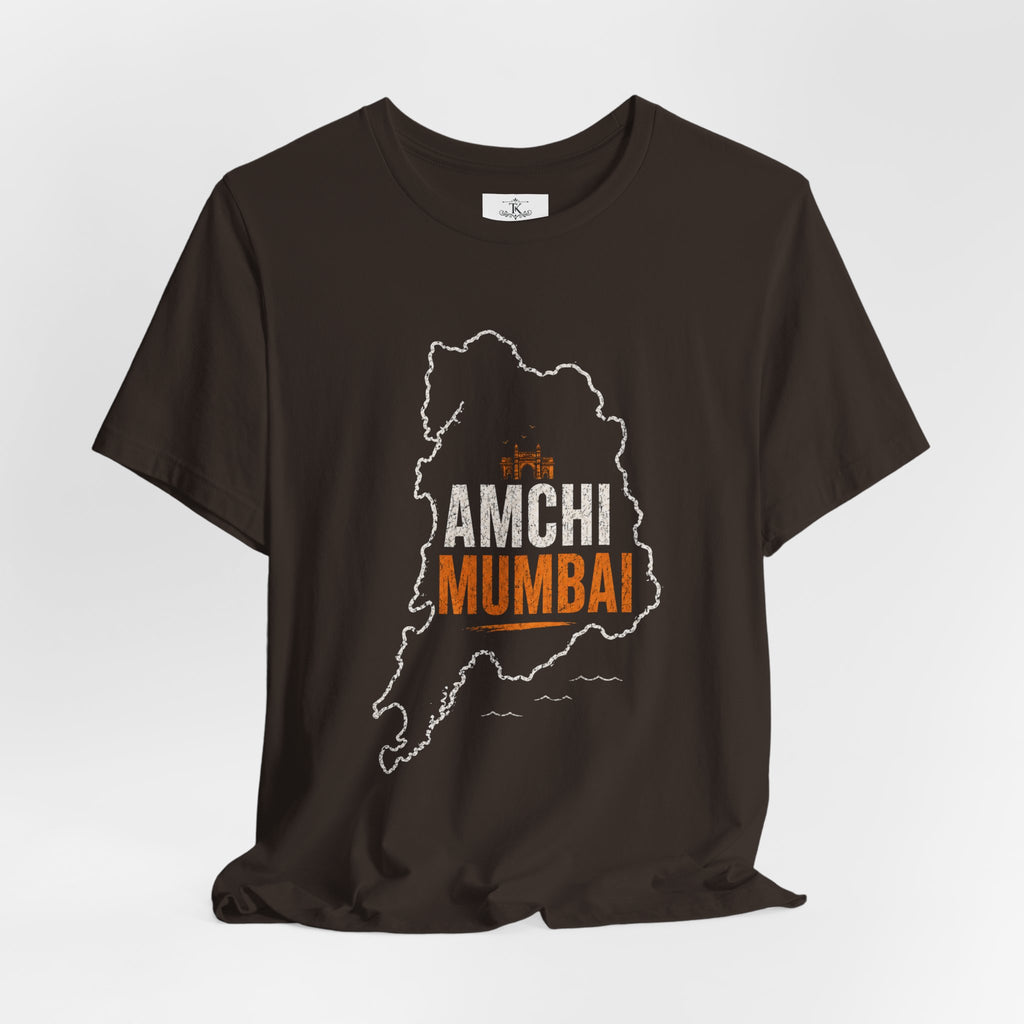 Amchi Mumbai T-Shirt – Mumbai Map Graphic Tee, Gateway of India Shirt, Maharashtra Pride Unisex Streetwear Tee