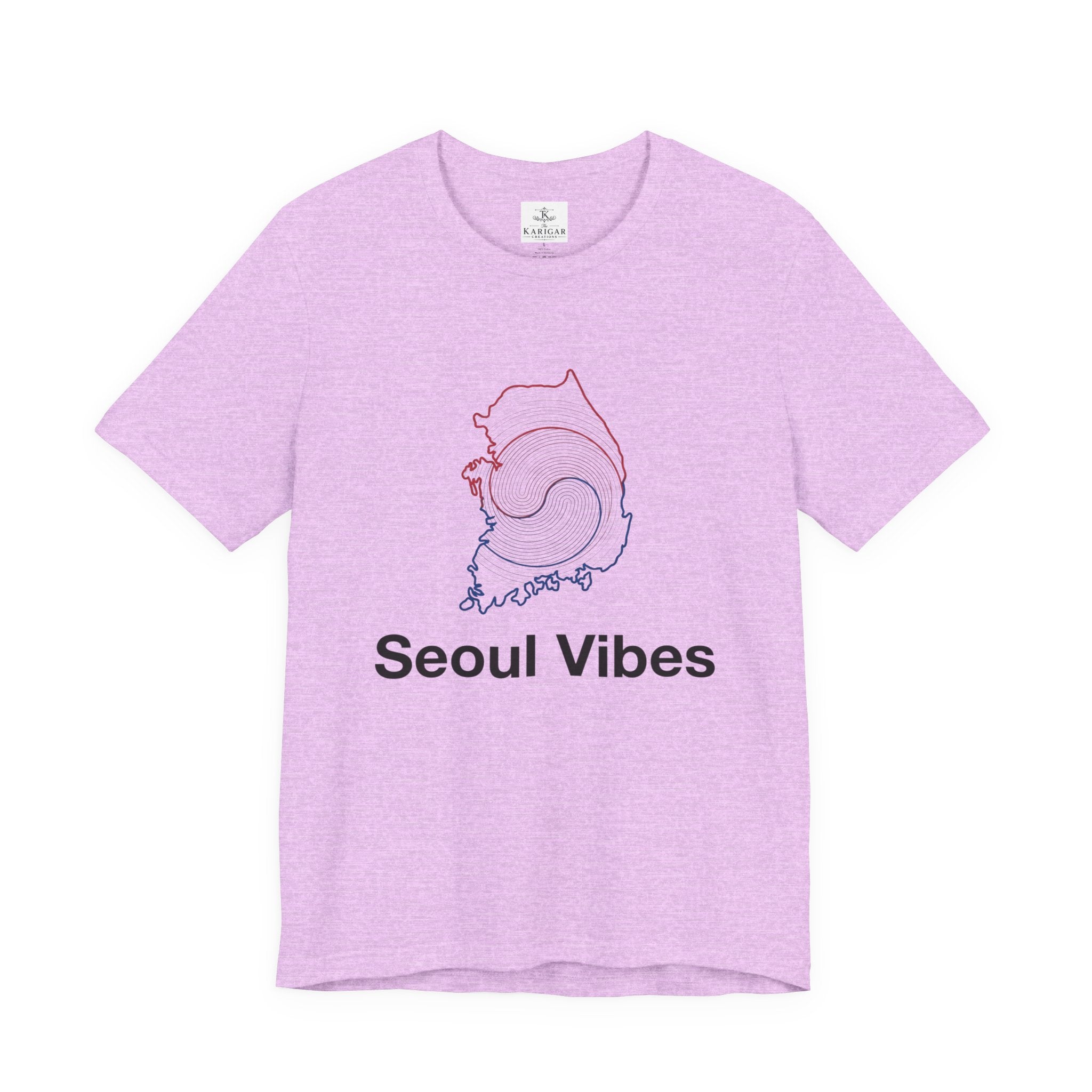 Seoul Vibes T-Shirt – Korea Map Graphic Tee, Minimalist Hangul Aesthetic Shirt, Korean Streetwear Unisex Graphic Tee