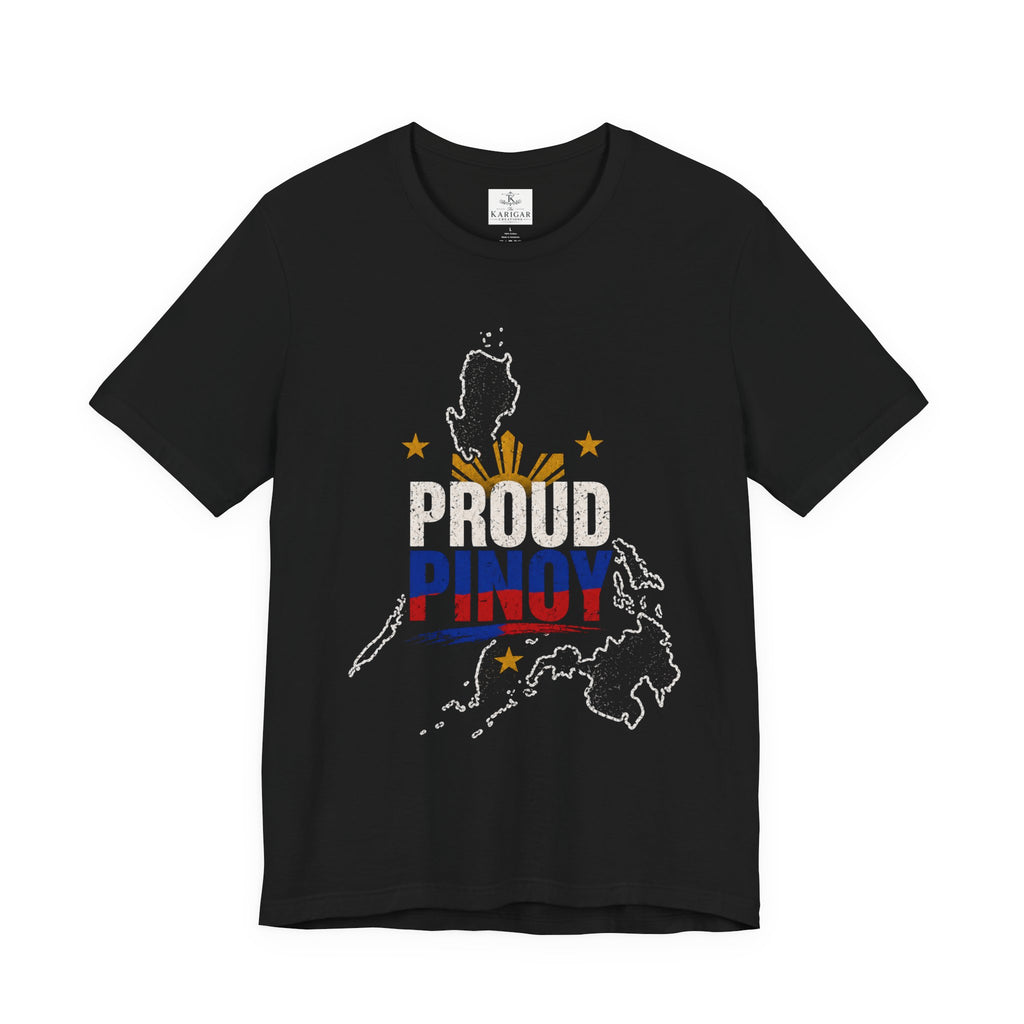Philippines T-Shirt Proud Pinoy Shirt Filipino Flag Graphic Tee Philippine Map Shirt Unisex Gift for Filipinos Travel Souvenirrs