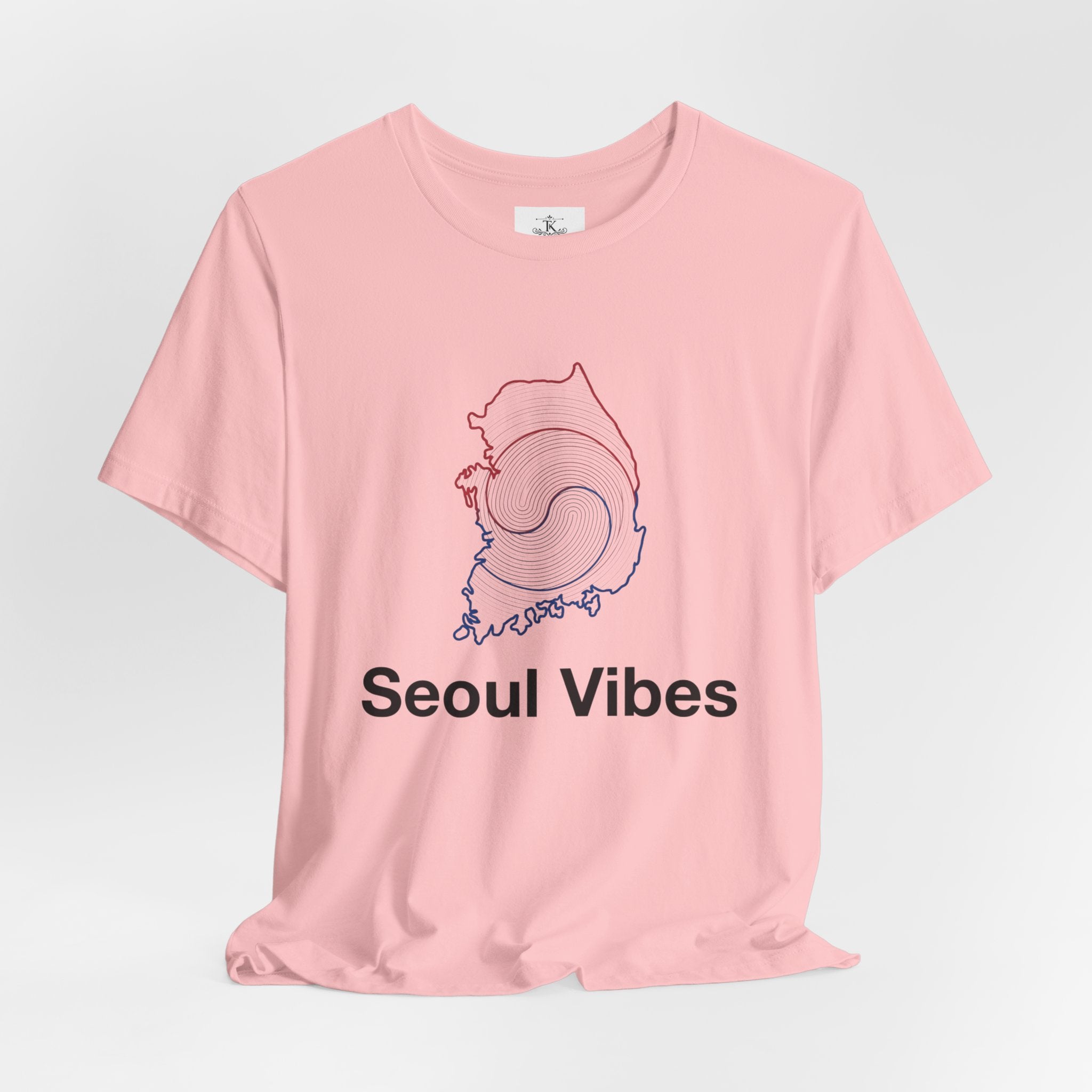 Seoul Vibes T-Shirt – Korea Map Graphic Tee, Minimalist Hangul Aesthetic Shirt, Korean Streetwear Unisex Graphic Tee
