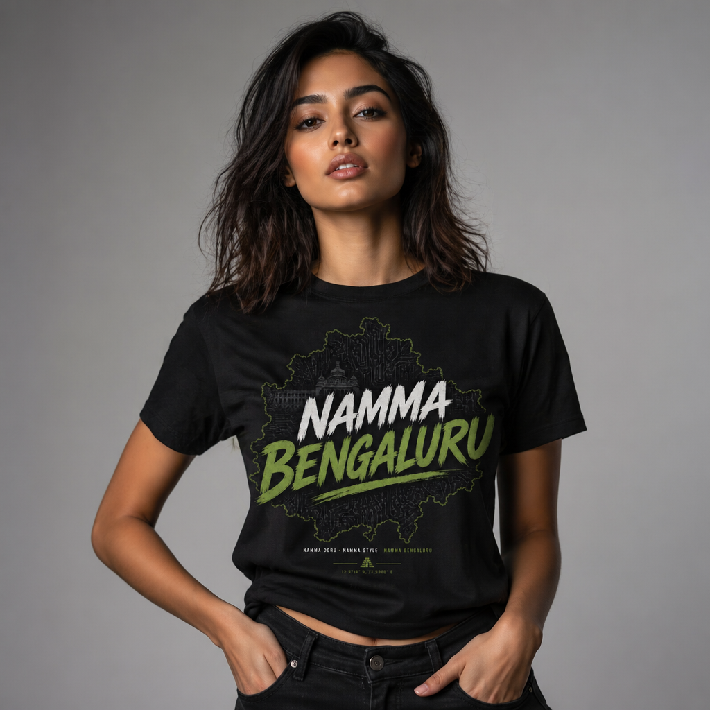 Namma Bengaluru T-Shirt Bangalore City Pride Tee Kannada Script Shirt Bengaluru Graphic Unisex India Gift