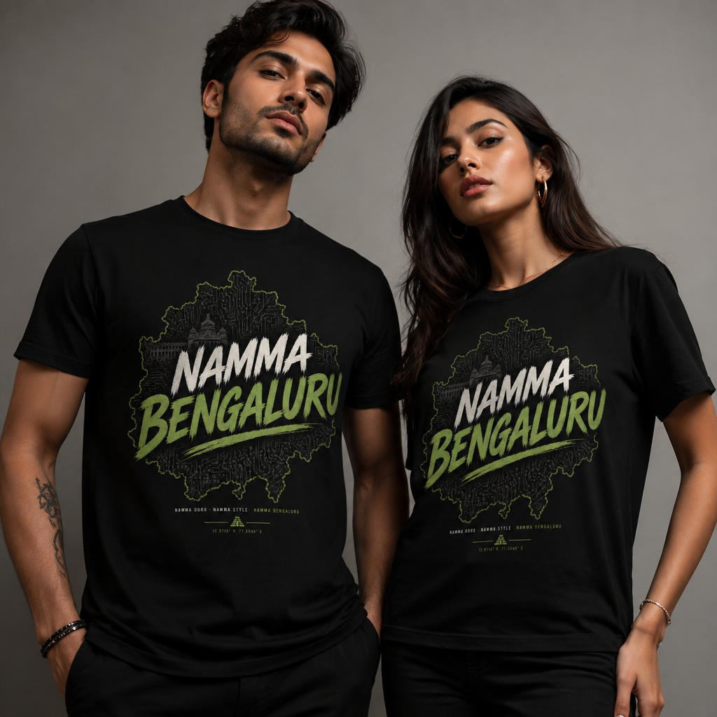 Namma Bengaluru T-Shirt Bangalore City Pride Tee Kannada Script Shirt Bengaluru Graphic Unisex India Gift