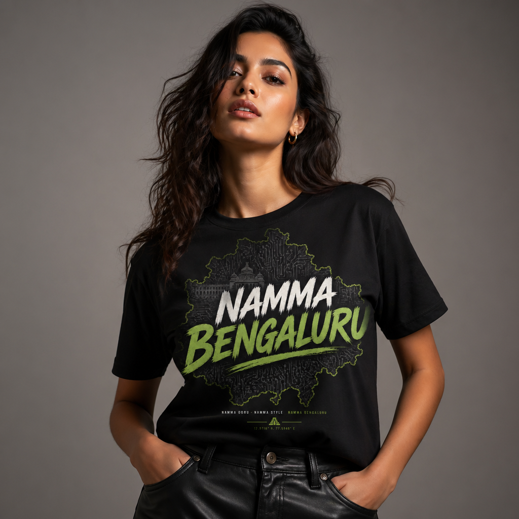 Namma Bengaluru T-Shirt Bangalore City Pride Tee Kannada Script Shirt Bengaluru Graphic Unisex India Gift