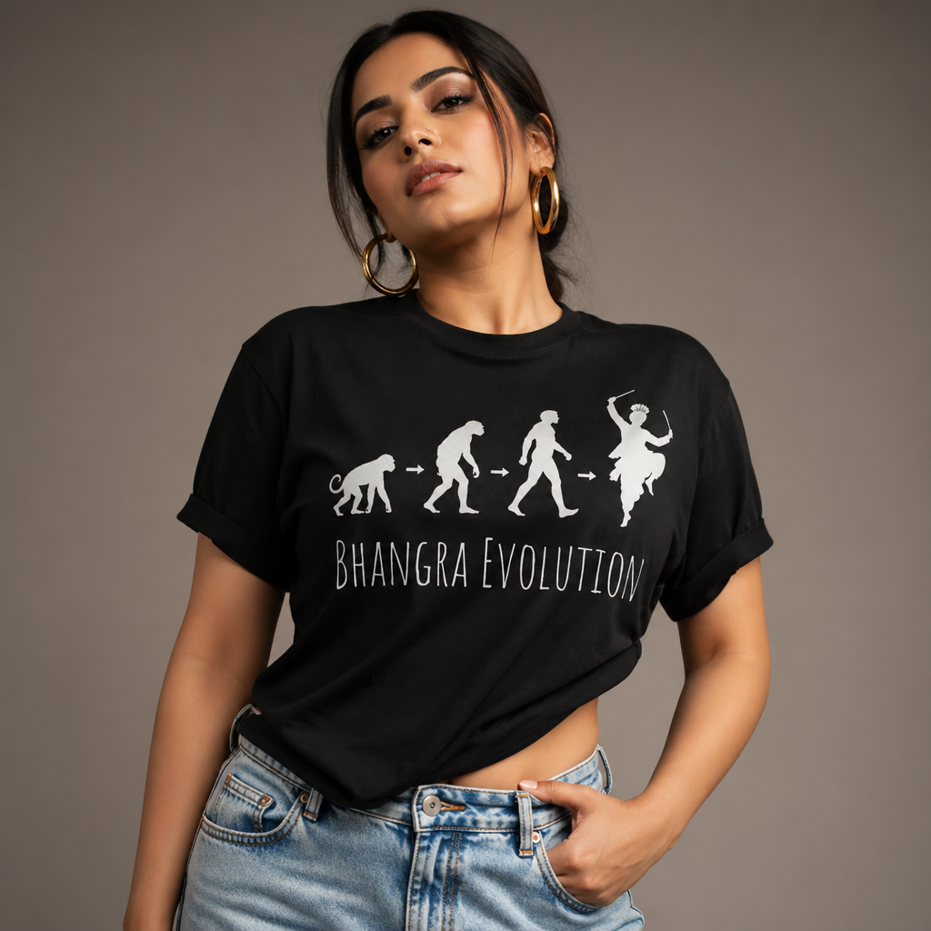 Bhangra Evolution T-Shirt Dance Evolution Tee Indian Folk Dance Shirt Punjabi Bhangra Graphic Unisex Cultural Gift
