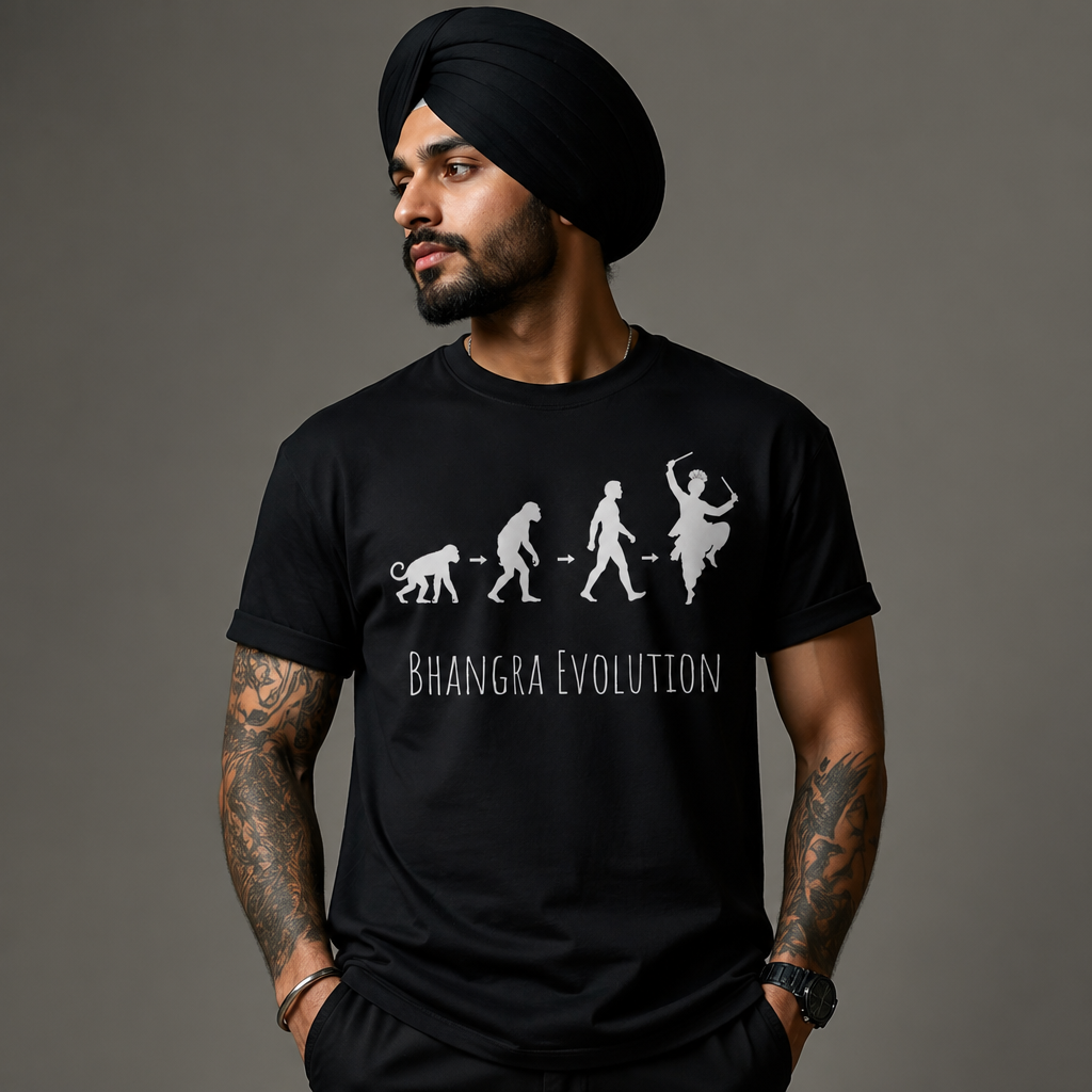 Bhangra Evolution T-Shirt Dance Evolution Tee Indian Folk Dance Shirt Punjabi Bhangra Graphic Unisex Cultural Gift