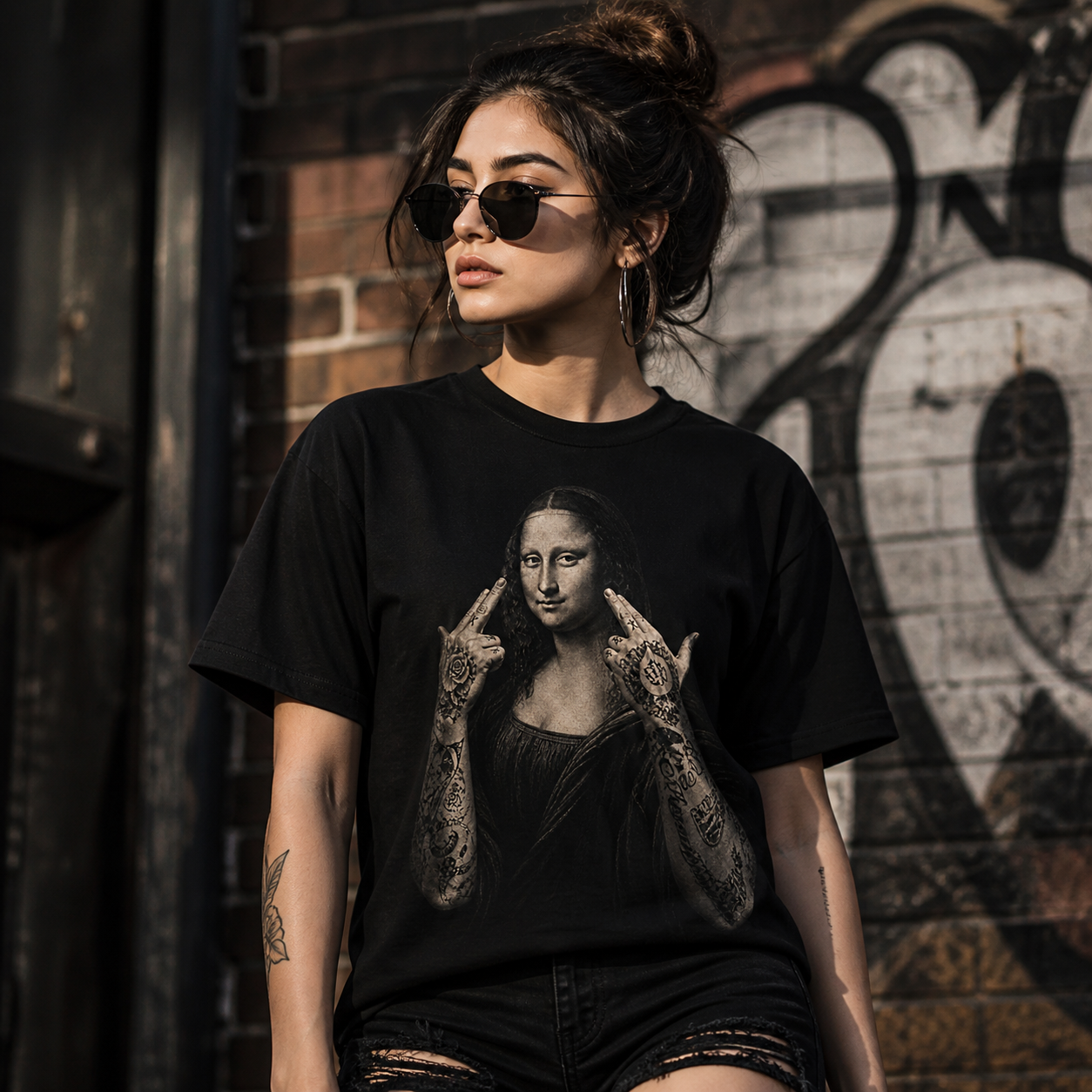 "Tattooed Mona Lisa" T-Shirt