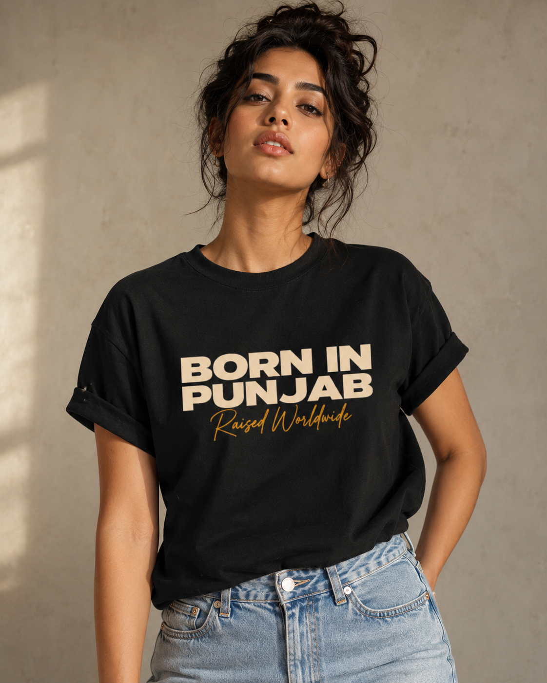 "Born in Punjab" Oversized T-Shirt