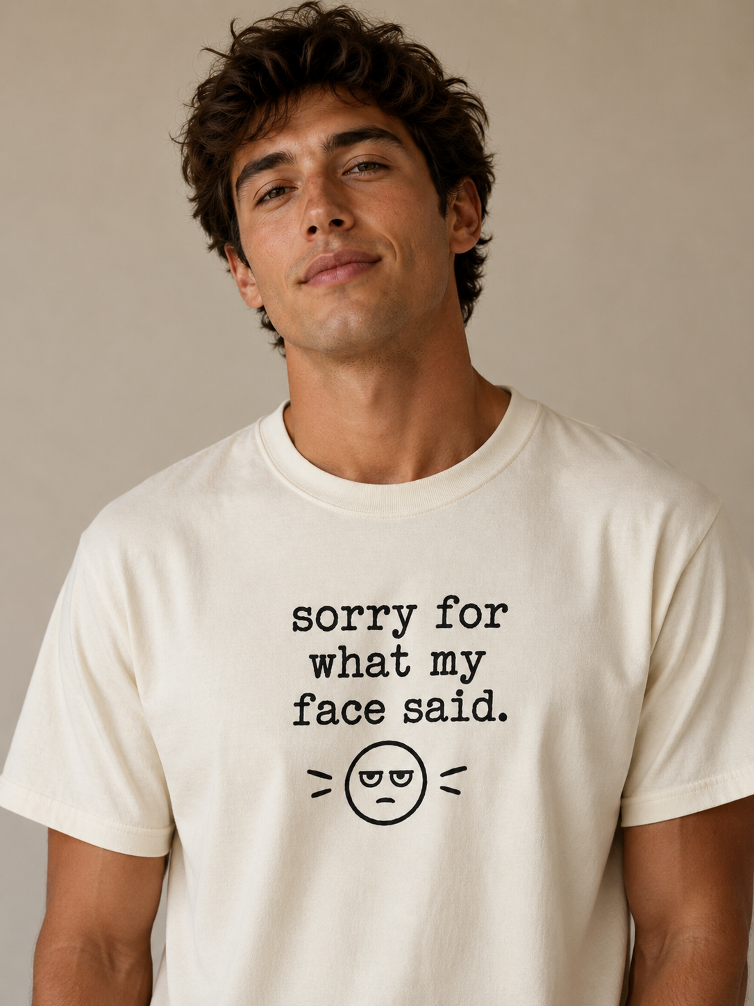 Sorry For What My Face Said — Front View | The Karigar Creations