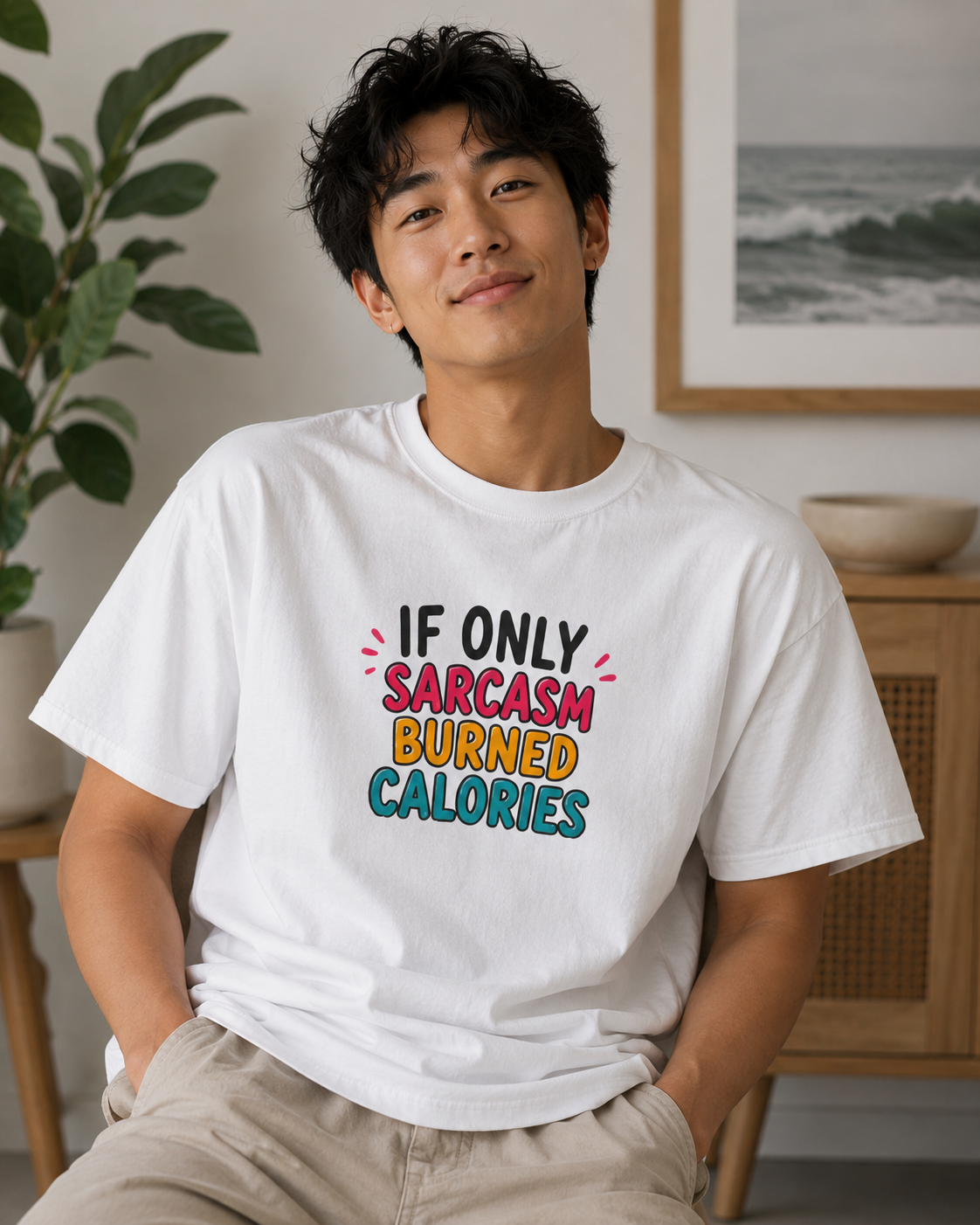 Sarcasm Burned Calories — Front View | The Karigar Creations