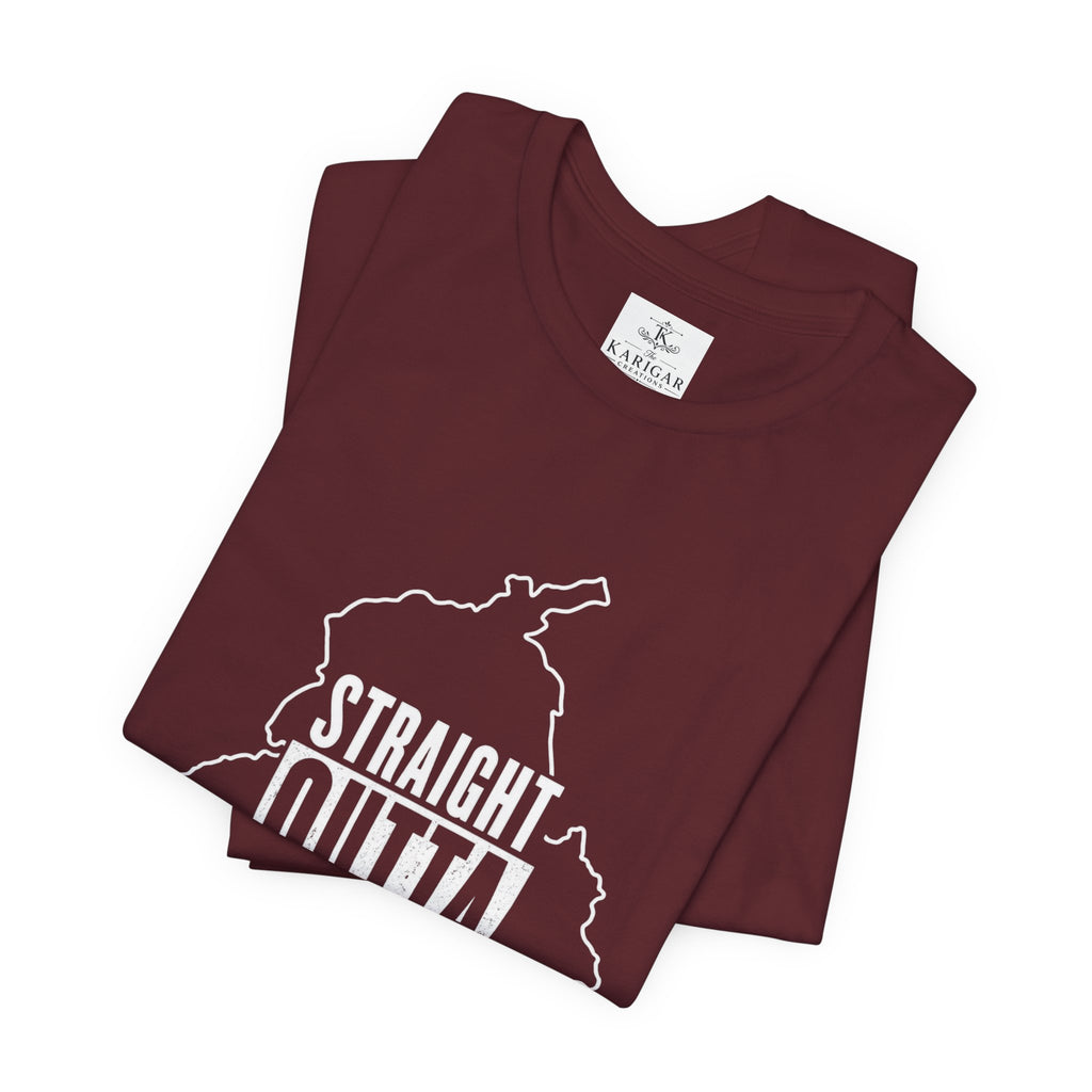Straight Outta Punjab T-Shirt – Punjabi Pride Graphic Tee, Punjab Map Typography Shirt, Desi Streetwear Unisex Graphic Tee