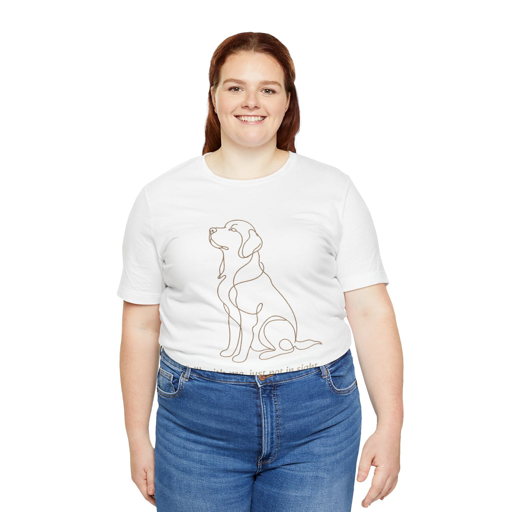 Dog Memorial T-Shirt – Labrador Remembrance Shirt, Pet Loss Sympathy Tee, Minimalist Line Art Dog Graphic Unisex Shirt