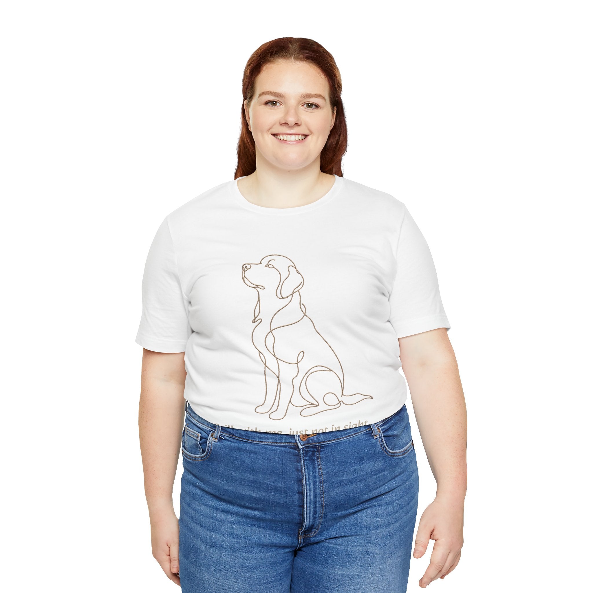 Dog Memorial T-Shirt – Labrador Remembrance Shirt, Pet Loss Sympathy Tee, Minimalist Line Art Dog Graphic Unisex Shirt