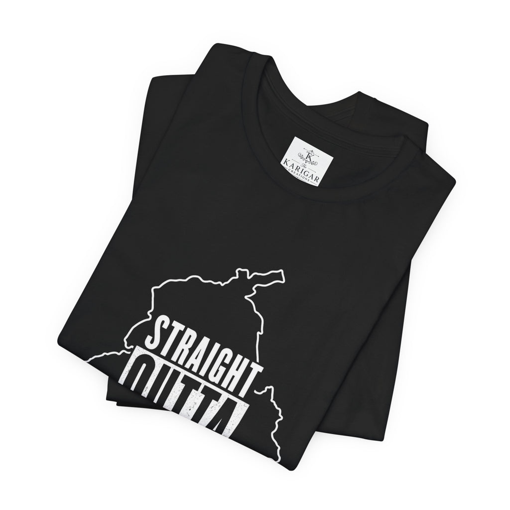 Straight Outta Punjab T-Shirt – Punjabi Pride Graphic Tee, Punjab Map Typography Shirt, Desi Streetwear Unisex Graphic Tee