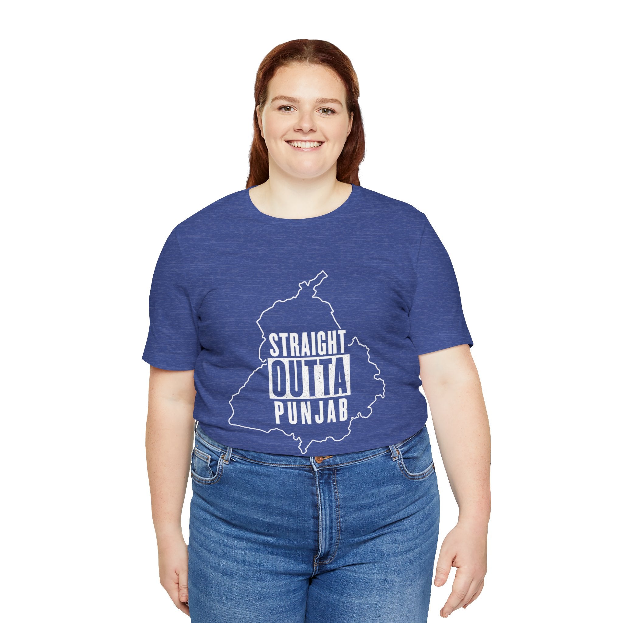 Straight Outta Punjab T-Shirt – Punjabi Pride Graphic Tee, Punjab Map Typography Shirt, Desi Streetwear Unisex Graphic Tee
