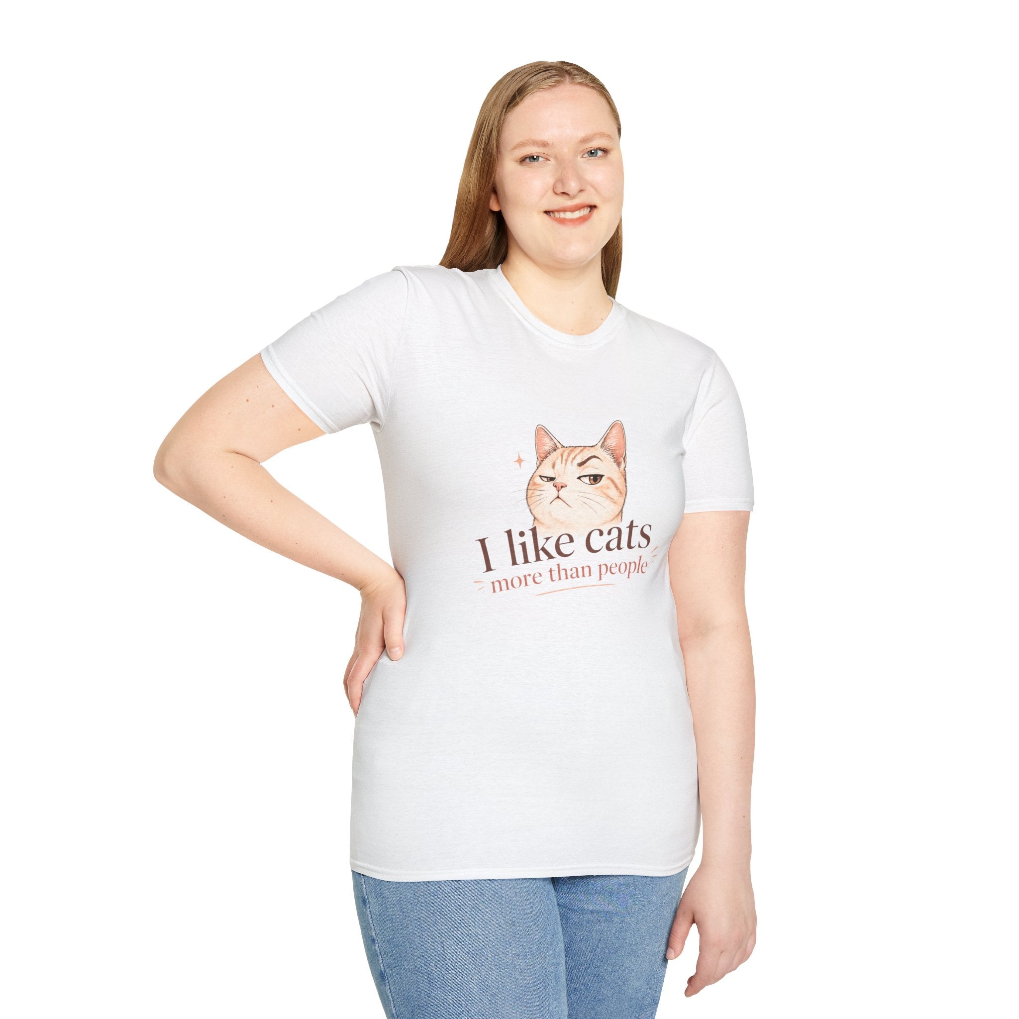 I Like Cats More Than People Shirt Cute Cat Face T Shirt Funny Cat Lover Tee