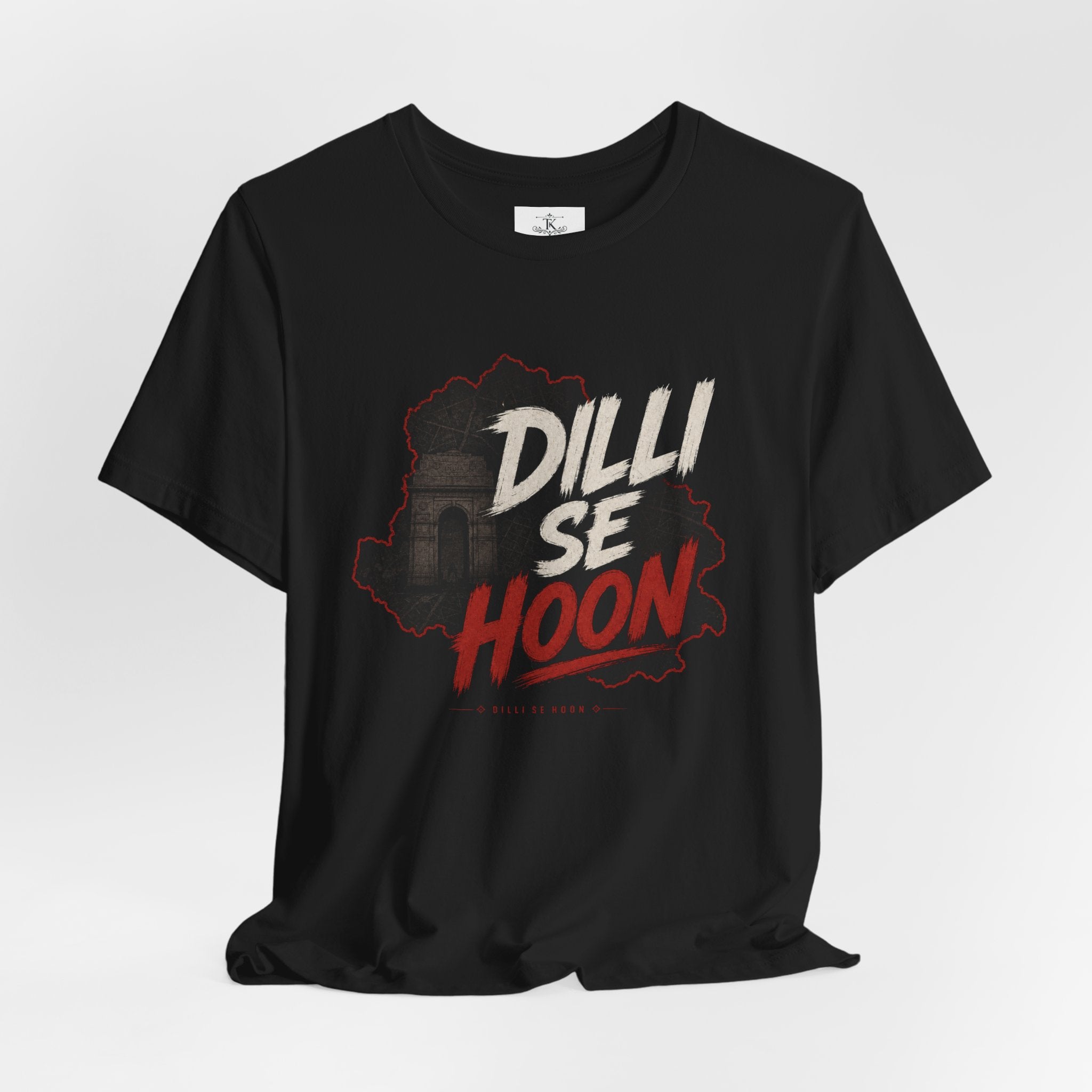 Dilli Se Hoon T-Shirt Delhi Skyline Typography Tee India Pride Shirt Desi Streetwear Unisex Graphic Gift