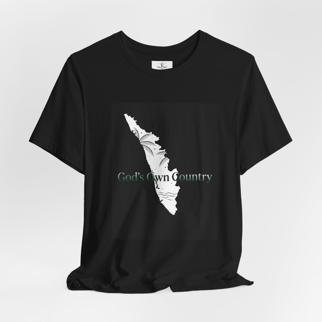 Gods Own Country T-Shirt Kerala Map Graphic Tee Kerala Outline Shirt India Travel Souvenir Unisex Gift