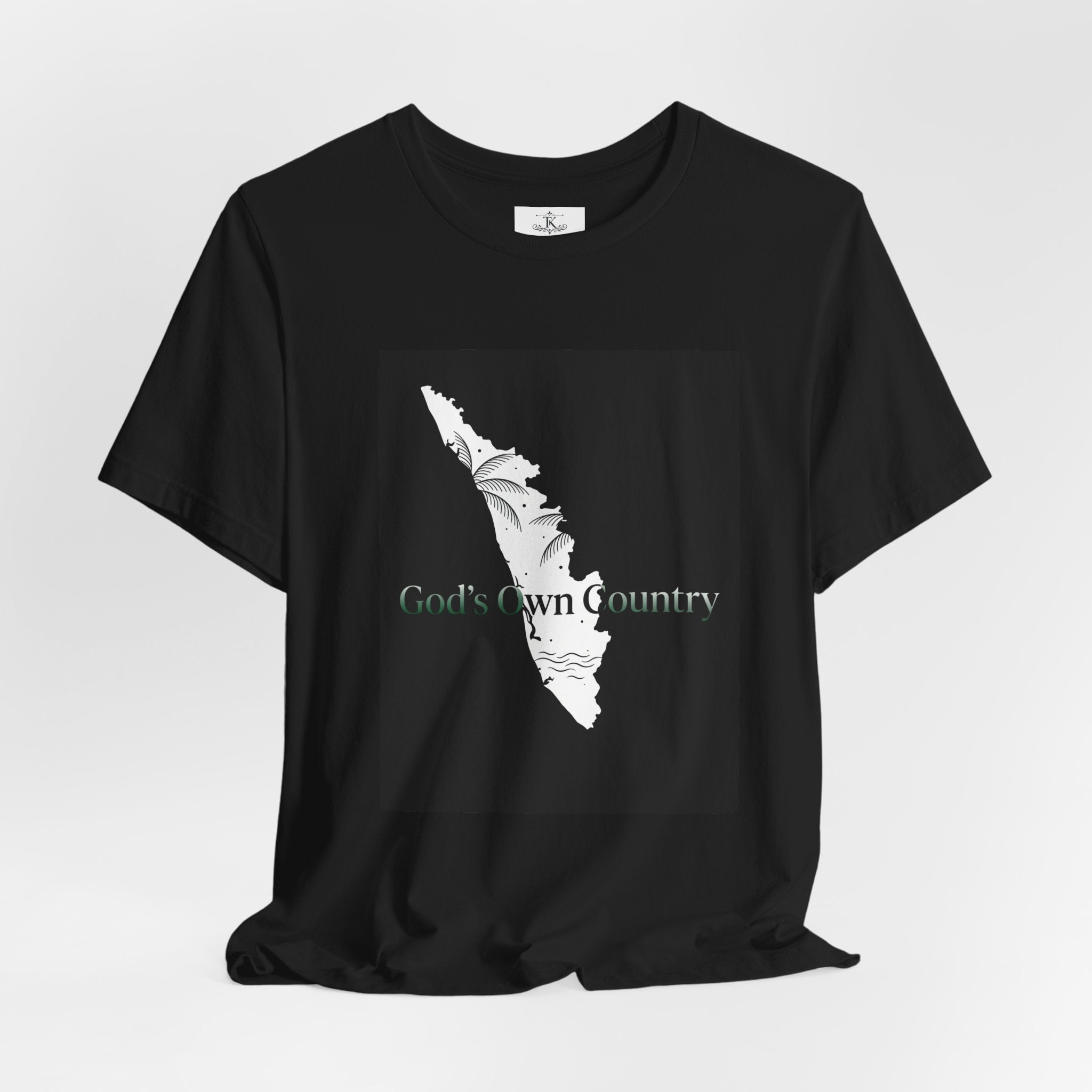 Gods Own Country T-Shirt Kerala Map Graphic Tee Kerala Outline Shirt India Travel Souvenir Unisex Gift