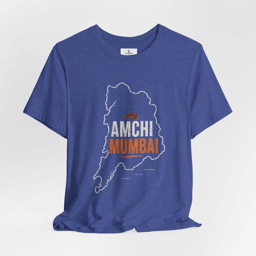 Amchi Mumbai T-Shirt – Mumbai Map Graphic Tee, Gateway of India Shirt, Maharashtra Pride Unisex Streetwear Tee