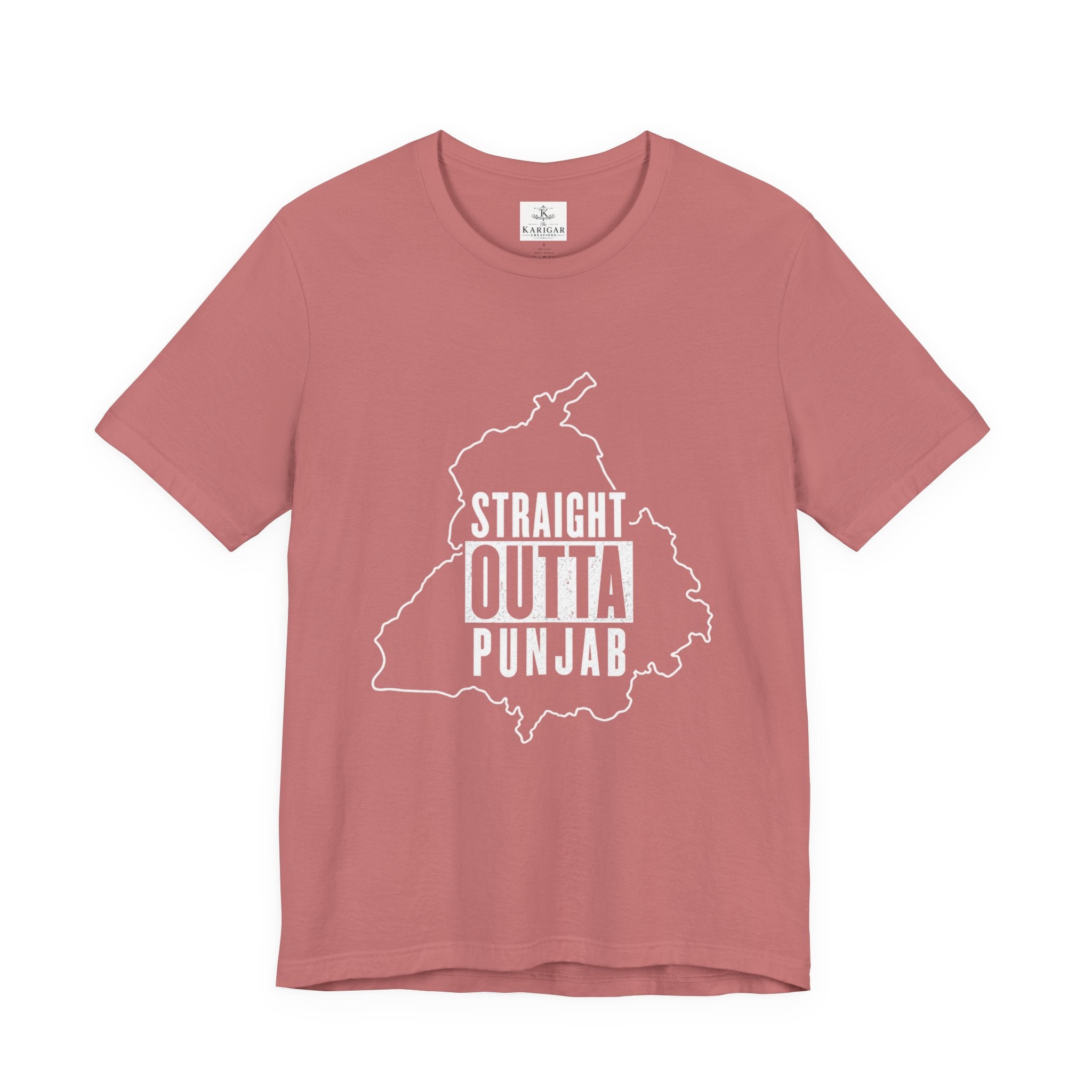 Straight Outta Punjab T-Shirt – Punjabi Pride Graphic Tee, Punjab Map Typography Shirt, Desi Streetwear Unisex Graphic Tee