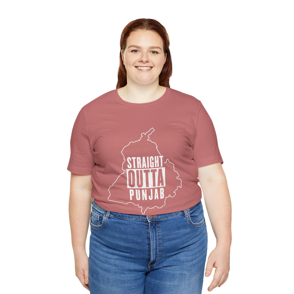 Straight Outta Punjab T-Shirt – Punjabi Pride Graphic Tee, Punjab Map Typography Shirt, Desi Streetwear Unisex Graphic Tee