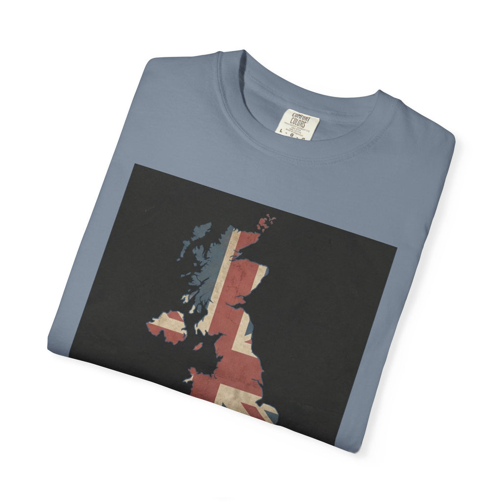 London Calling T-Shirt – UK Map Graphic Tee, Union Jack Vintage Shirt, British Streetwear Unisex Graphic Tee