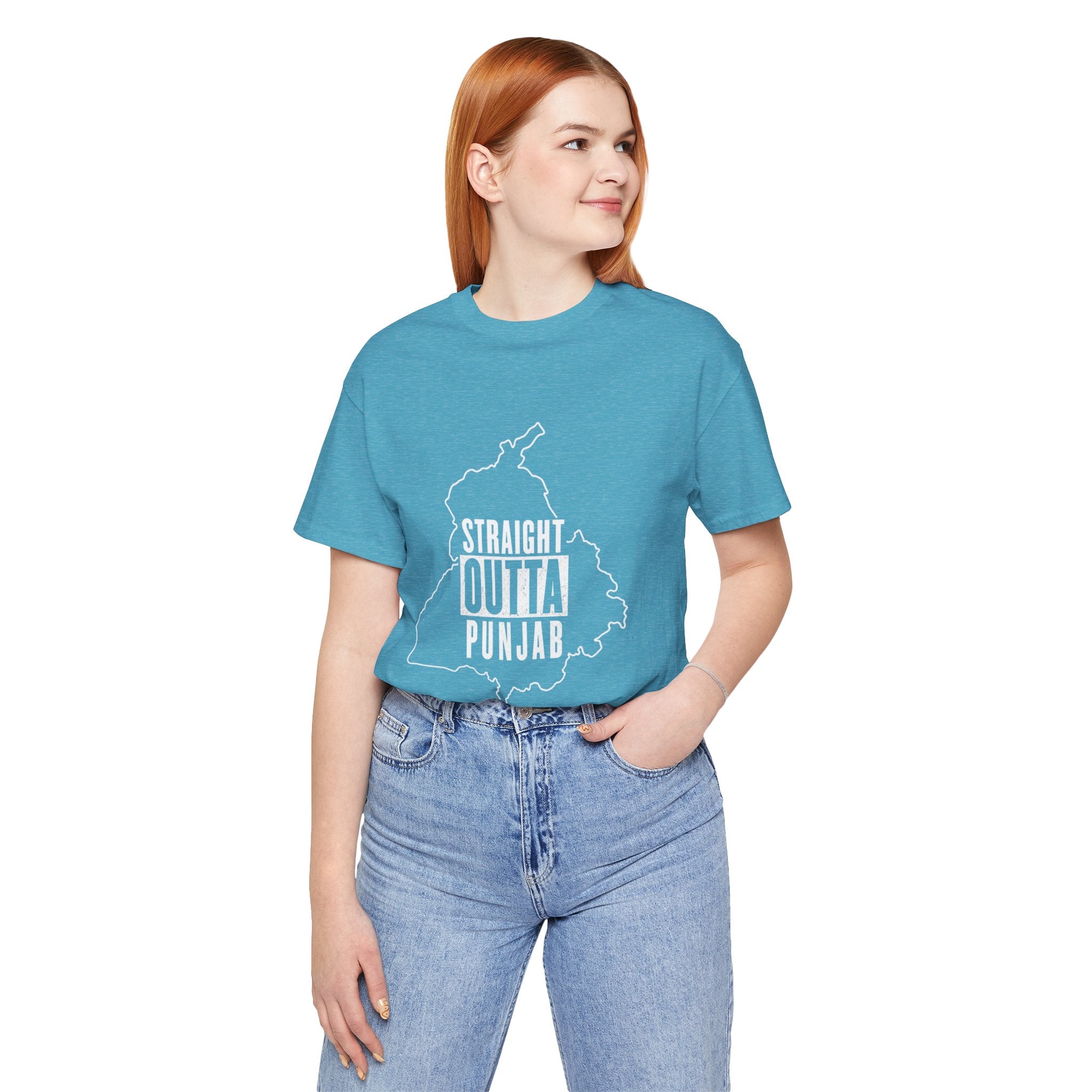 Straight Outta Punjab T-Shirt – Punjabi Pride Graphic Tee, Punjab Map Typography Shirt, Desi Streetwear Unisex Graphic Tee