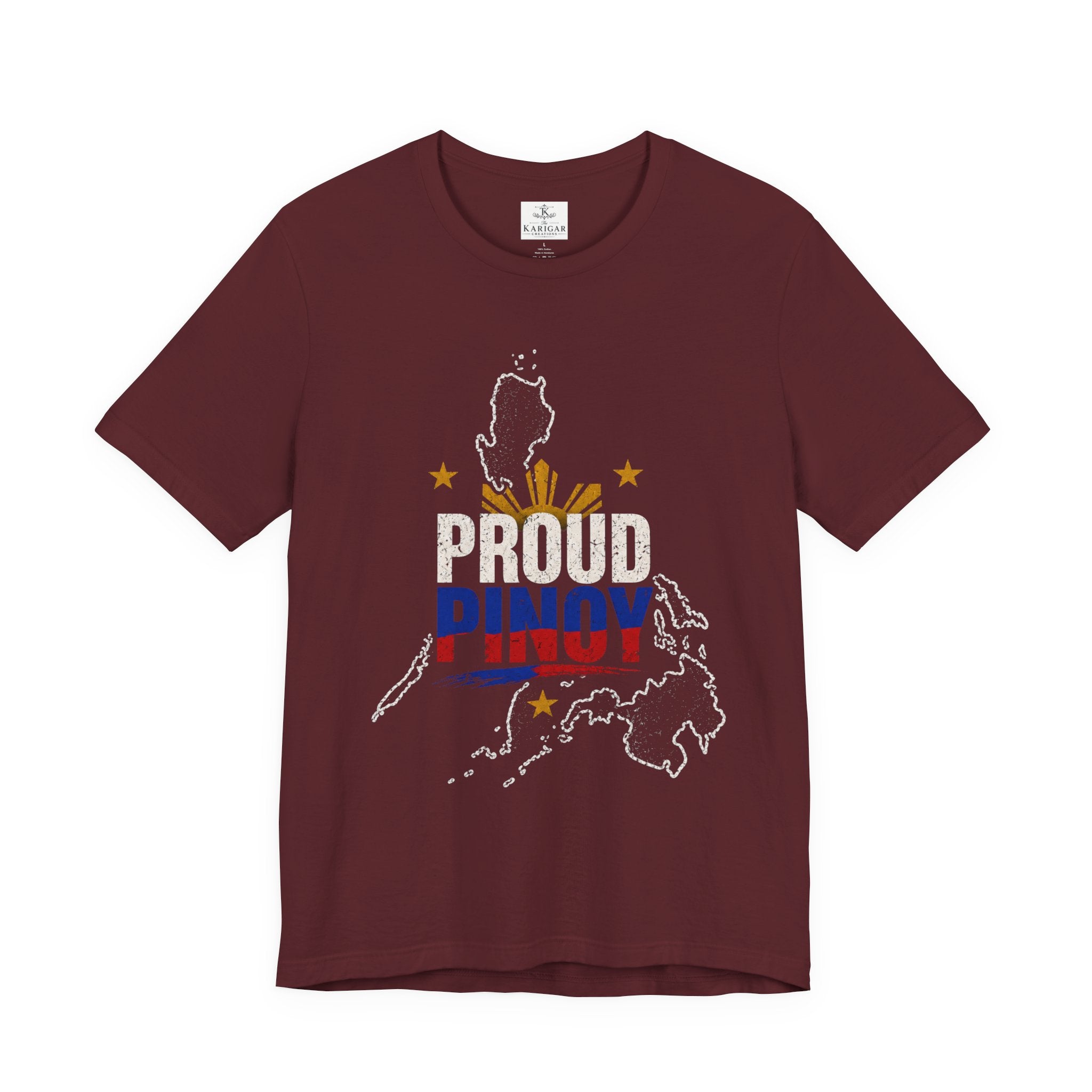 Philippines T-Shirt Proud Pinoy Shirt Filipino Flag Graphic Tee Philippine Map Shirt Unisex Gift for Filipinos Travel Souvenirrs