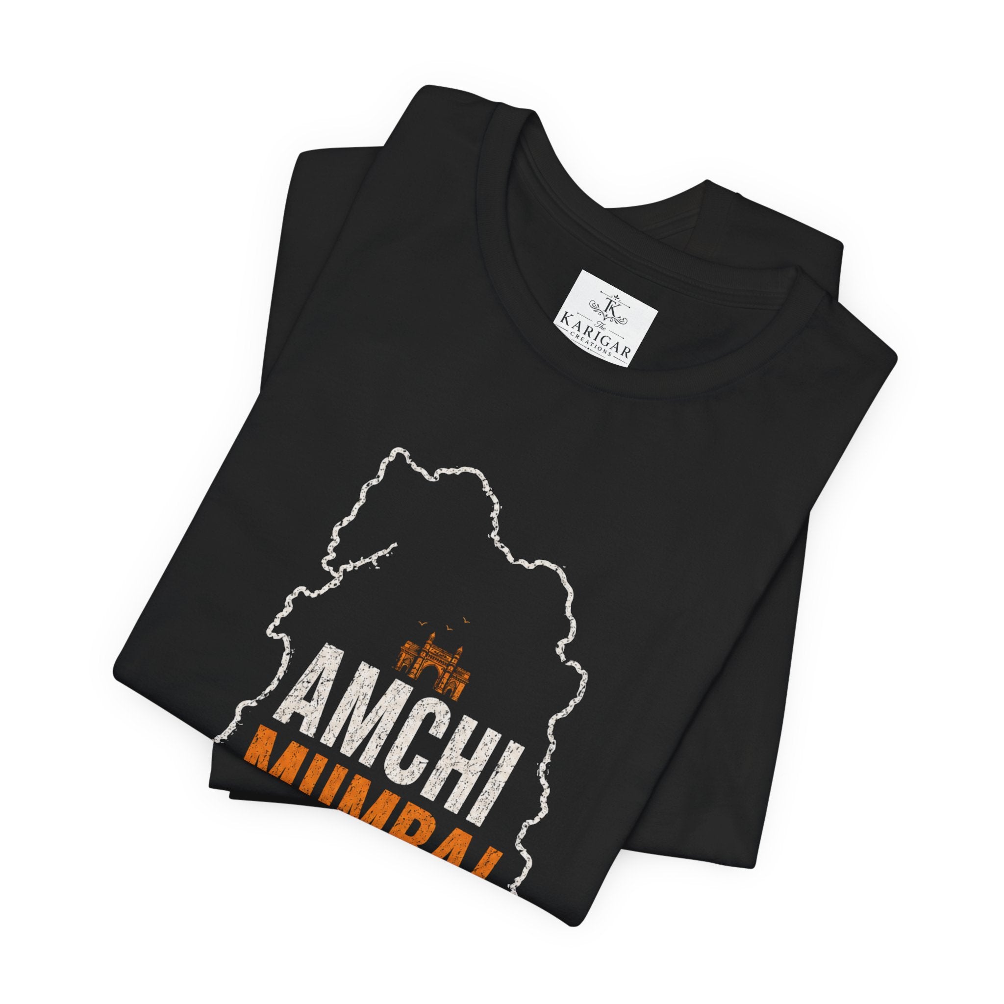 Amchi Mumbai T-Shirt – Mumbai Map Graphic Tee, Gateway of India Shirt, Maharashtra Pride Unisex Streetwear Tee
