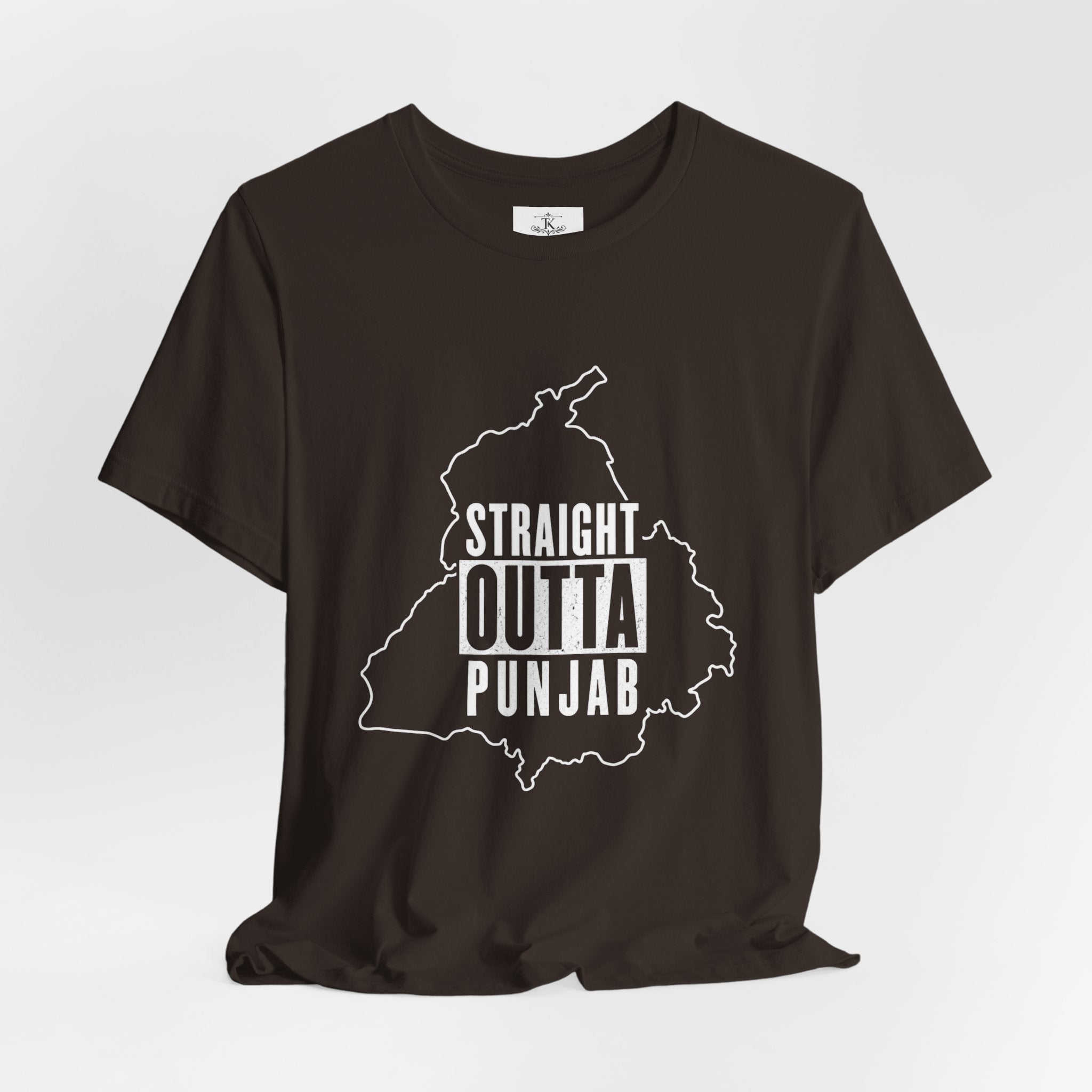Straight Outta Punjab T-Shirt – Punjabi Pride Graphic Tee, Punjab Map Typography Shirt, Desi Streetwear Unisex Graphic Tee