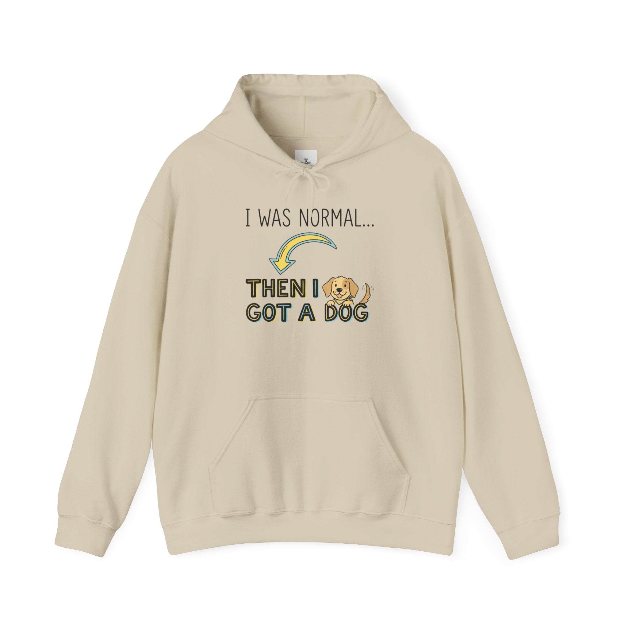 I Was Normal Then I Got a Dog Hoodie Funny Dog Lover Hoodie Dog Mom Sweatshirt Dog Dad Gift Pet Lover Pullover