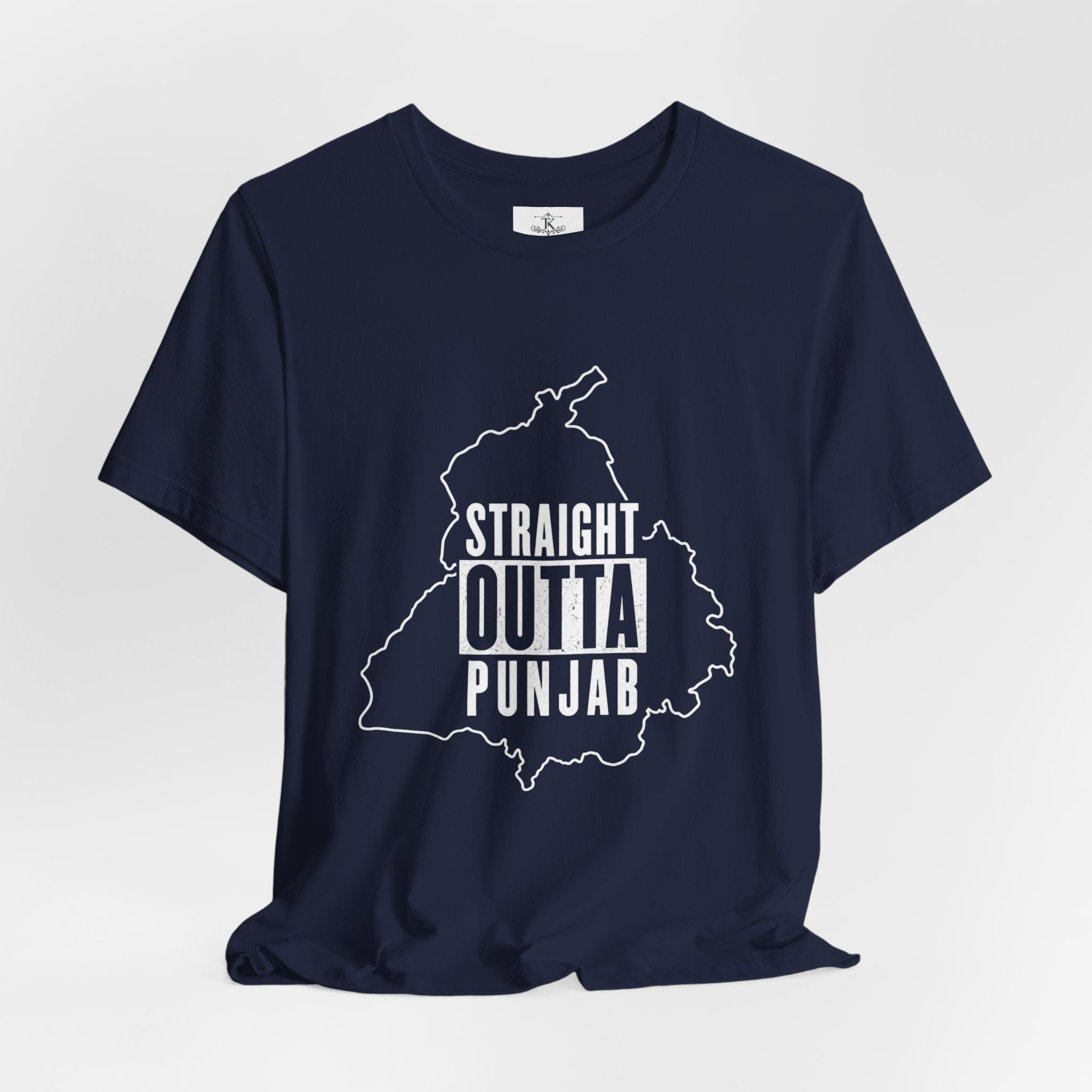 Straight Outta Punjab T-Shirt – Punjabi Pride Graphic Tee, Punjab Map Typography Shirt, Desi Streetwear Unisex Graphic Tee