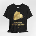 Nawabi Hyderabad T-Shirt Gold Map Graphic Tee Hyderabad Shirt Charminar Design Telangana Pride Unisex Gift