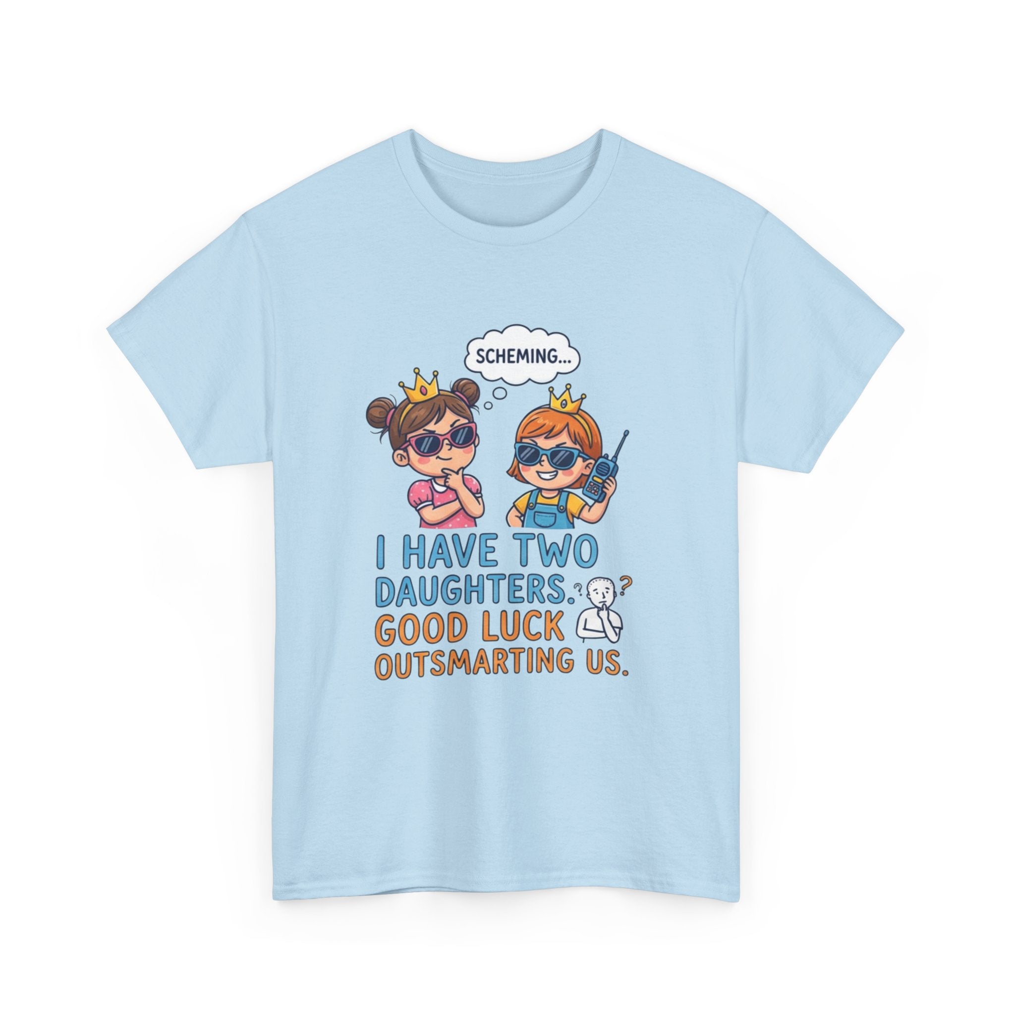 I Have Two Daughters Shirt Funny Dad T Shirt Cartoon Tee Parenting Humor Shirt Girl Dad Shirt Fathers Day Gift