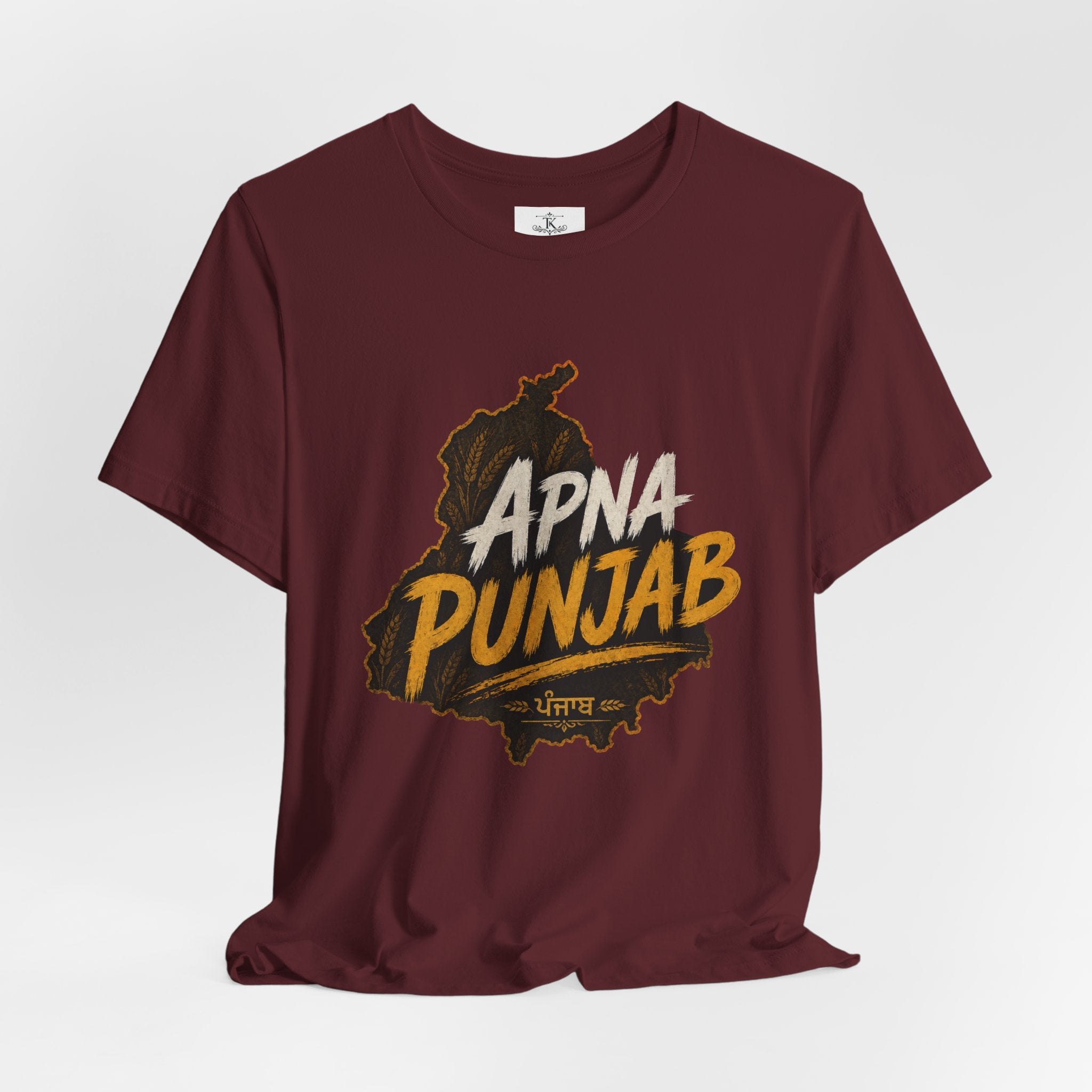 Apna Punjab T-Shirt Punjab Map Graphic Tee Punjabi Typography Shirt Punjabi Pride Unisex Desi Streetwear Gift