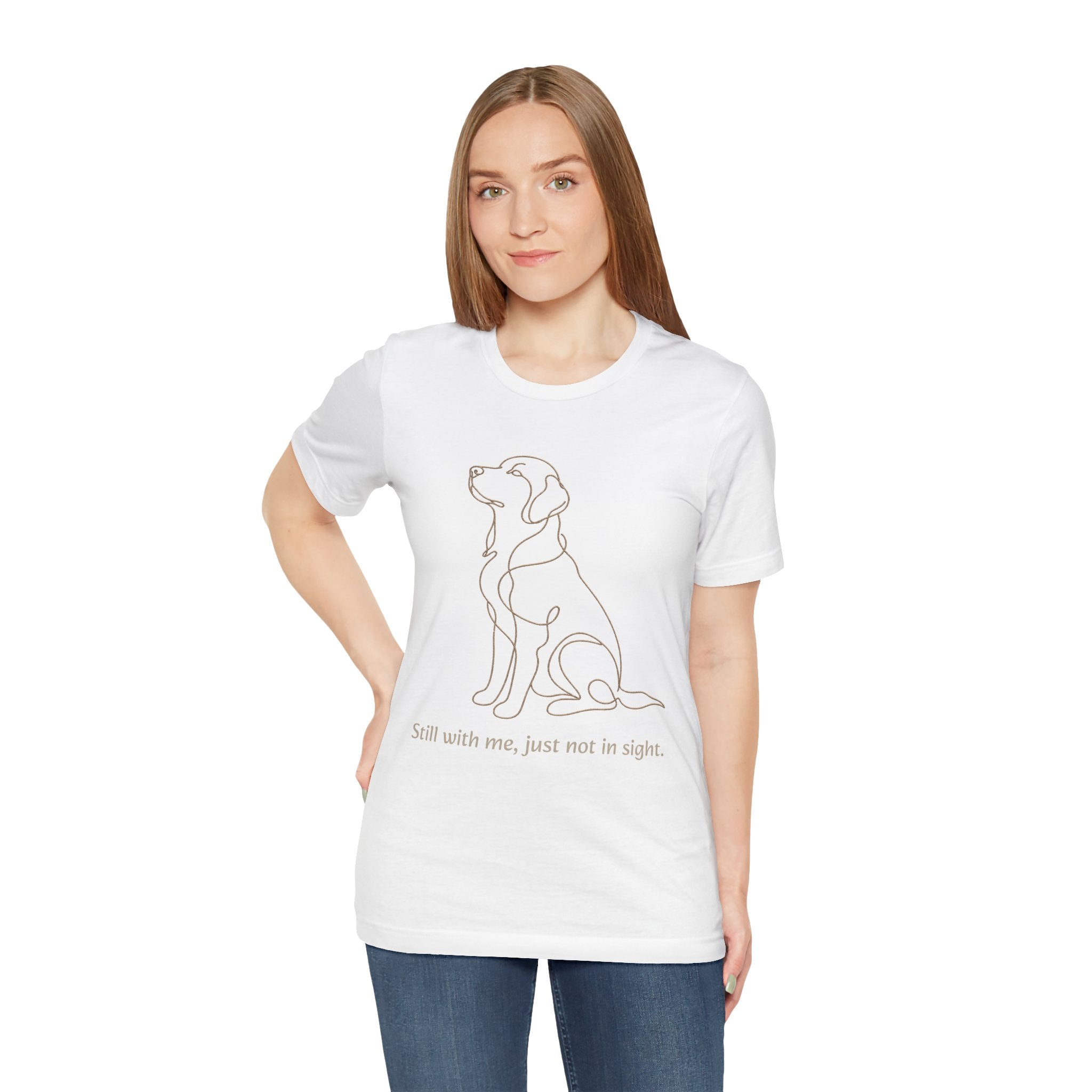 Dog Memorial T-Shirt – Labrador Remembrance Shirt, Pet Loss Sympathy Tee, Minimalist Line Art Dog Graphic Unisex Shirt