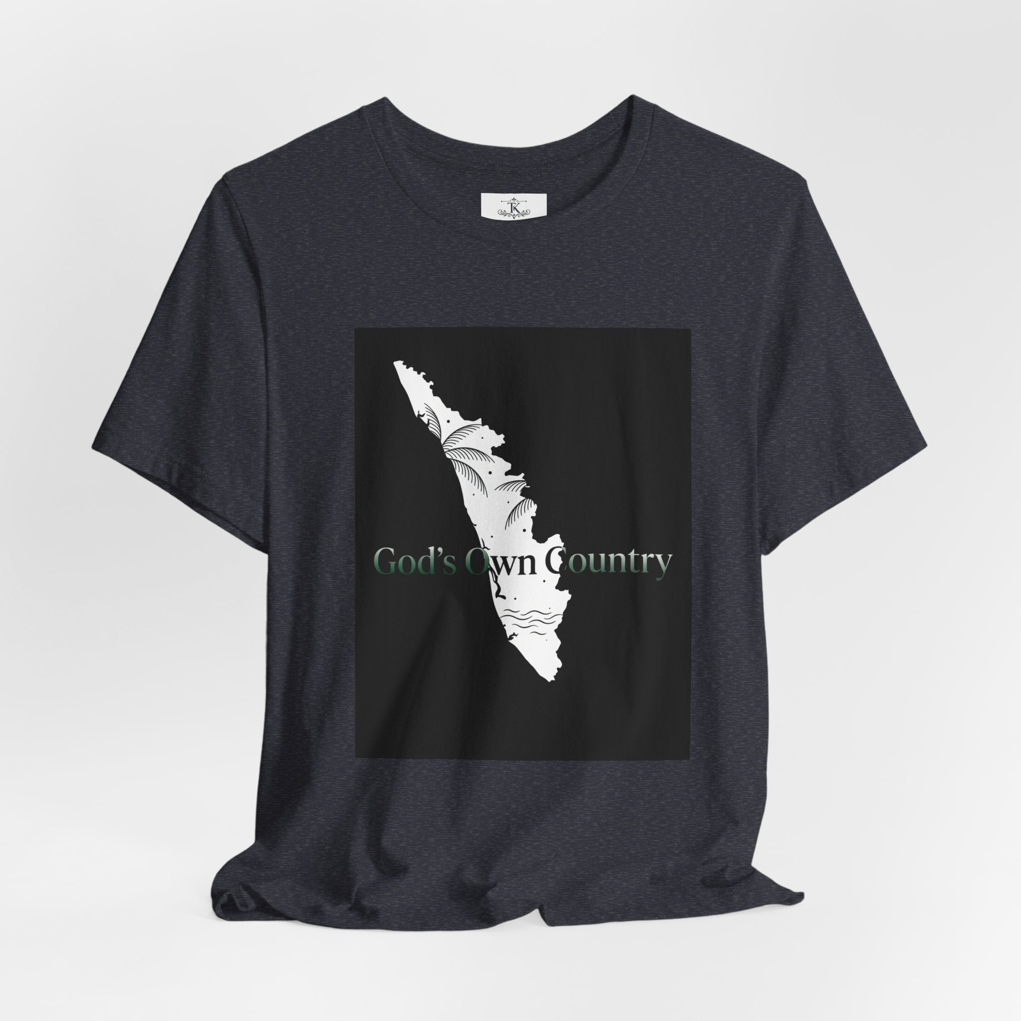 Gods Own Country T-Shirt Kerala Map Graphic Tee Kerala Outline Shirt India Travel Souvenir Unisex Gift