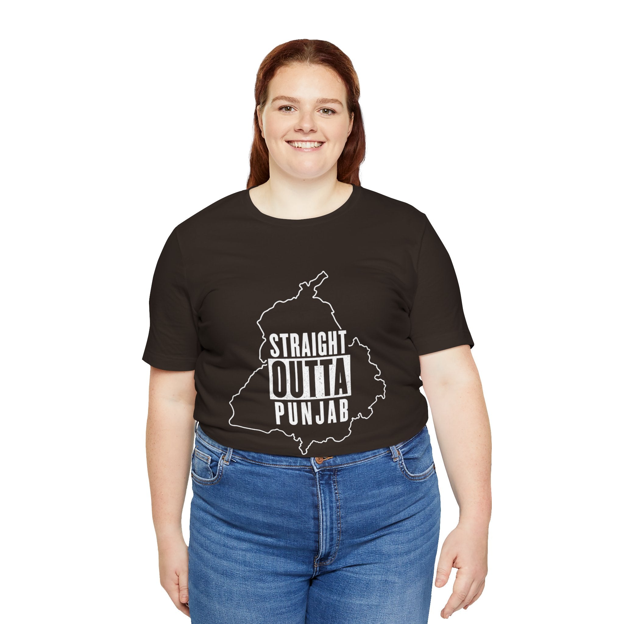 Straight Outta Punjab T-Shirt – Punjabi Pride Graphic Tee, Punjab Map Typography Shirt, Desi Streetwear Unisex Graphic Tee