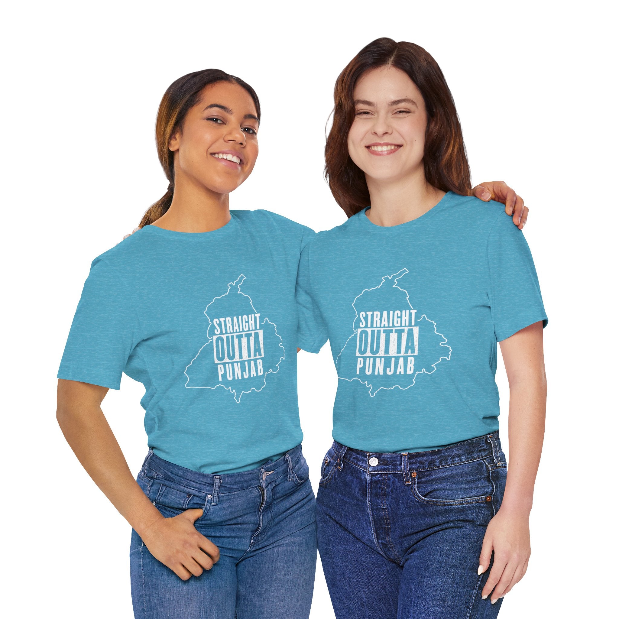 Straight Outta Punjab T-Shirt – Punjabi Pride Graphic Tee, Punjab Map Typography Shirt, Desi Streetwear Unisex Graphic Tee