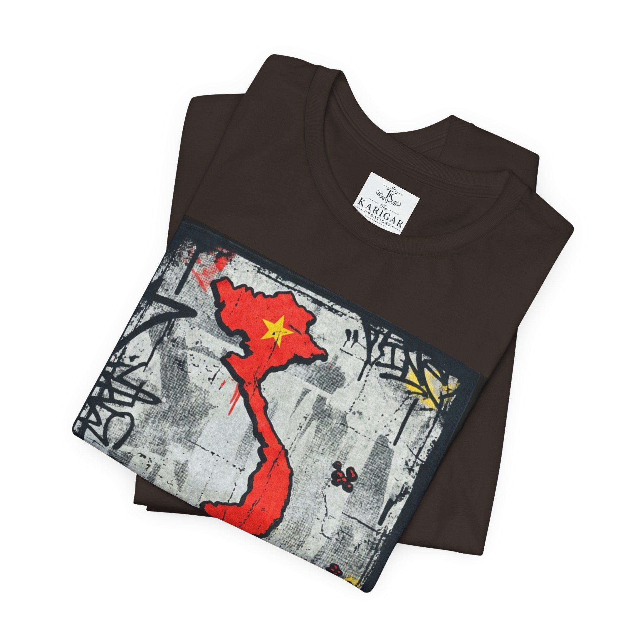 Xin Chao Vietnam T-Shirt Vietnam Map Graffiti Design Asian Travel Tee Vietnam Shirt Streetwear Graphic Unisex Gift