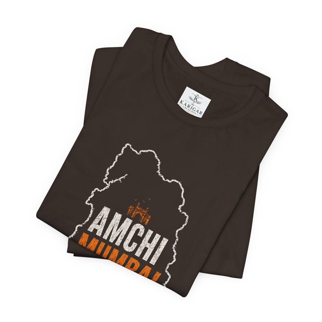 Amchi Mumbai T-Shirt – Mumbai Map Graphic Tee, Gateway of India Shirt, Maharashtra Pride Unisex Streetwear Tee