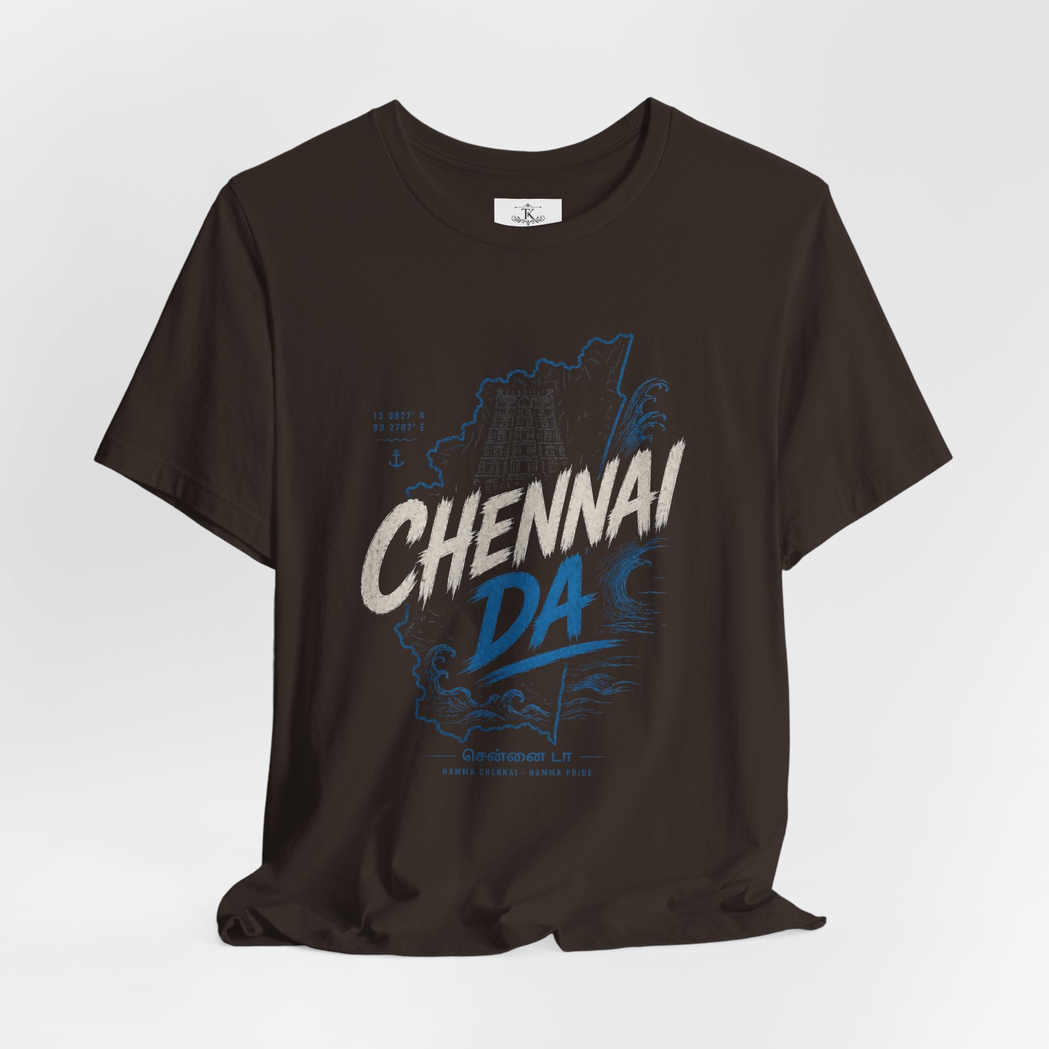 Chennai T-Shirt Chennai Map Graphic Tee South India Pride Shirt Tamil Nadu Unisex Gift