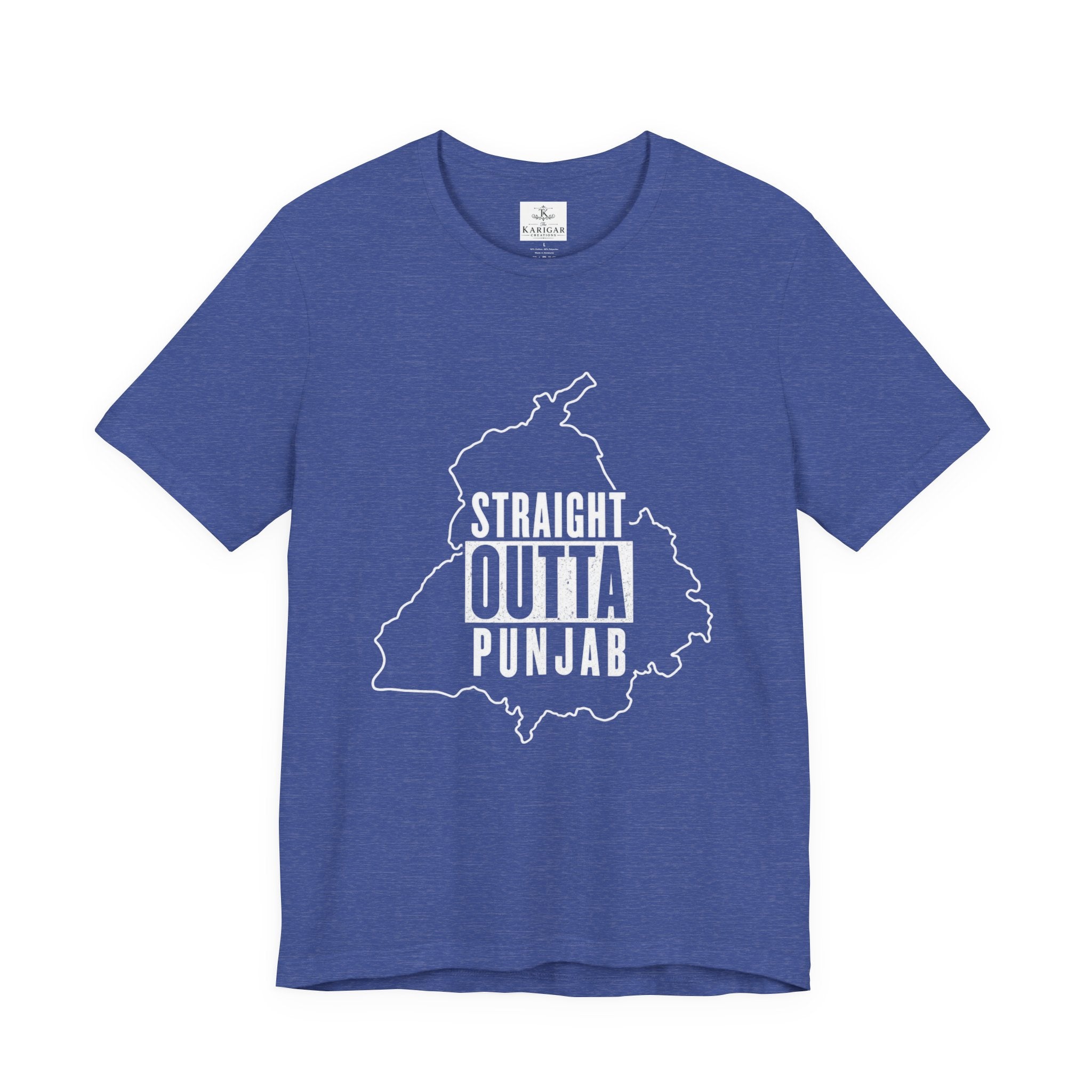 Straight Outta Punjab T-Shirt – Punjabi Pride Graphic Tee, Punjab Map Typography Shirt, Desi Streetwear Unisex Graphic Tee