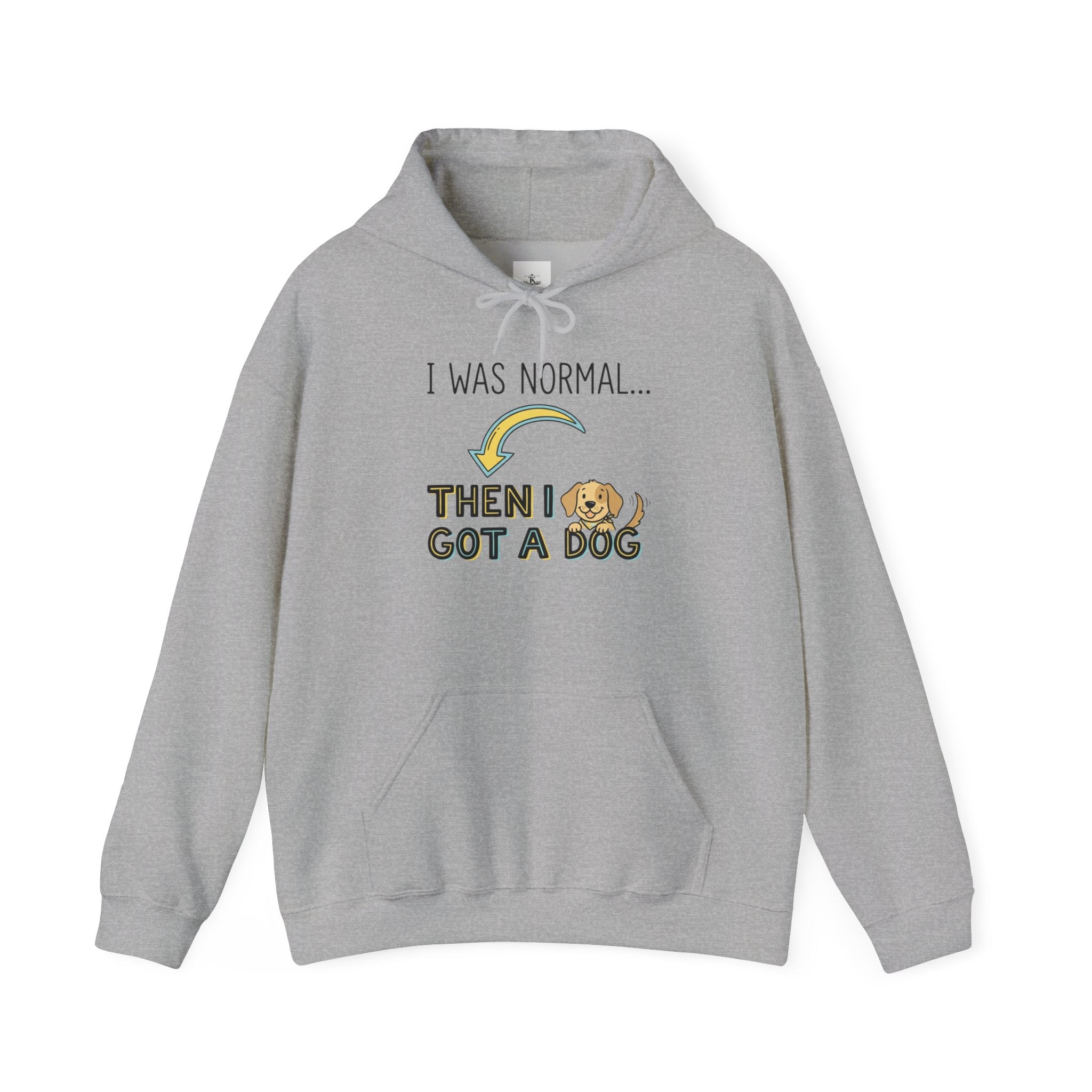 I Was Normal Then I Got a Dog Hoodie Funny Dog Lover Hoodie Dog Mom Sweatshirt Dog Dad Gift Pet Lover Pullover