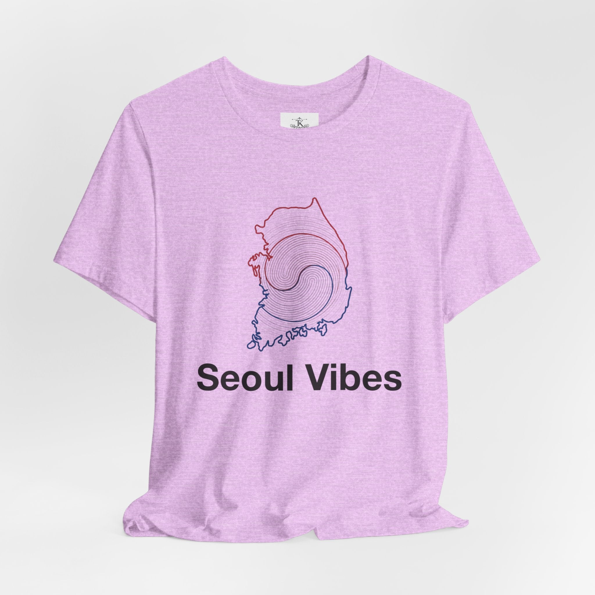 Seoul Vibes T-Shirt – Korea Map Graphic Tee, Minimalist Hangul Aesthetic Shirt, Korean Streetwear Unisex Graphic Tee