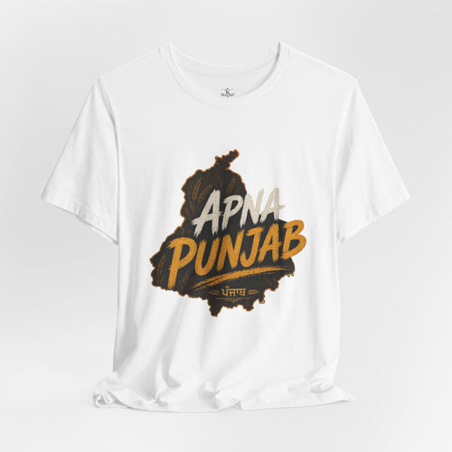Apna Punjab T-Shirt Punjab Map Graphic Tee Punjabi Typography Shirt Punjabi Pride Unisex Desi Streetwear Gift