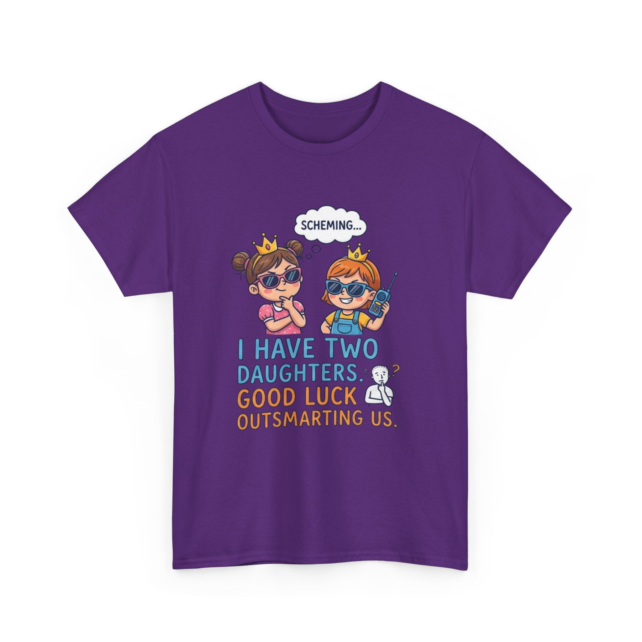 I Have Two Daughters Shirt Funny Dad T Shirt Cartoon Tee Parenting Humor Shirt Girl Dad Shirt Fathers Day Gift